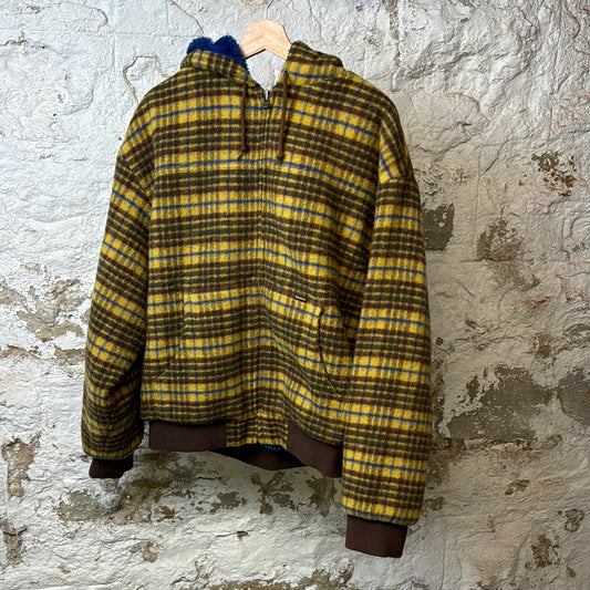 Supreme Yellow Plaid Work Jacket Sz XL