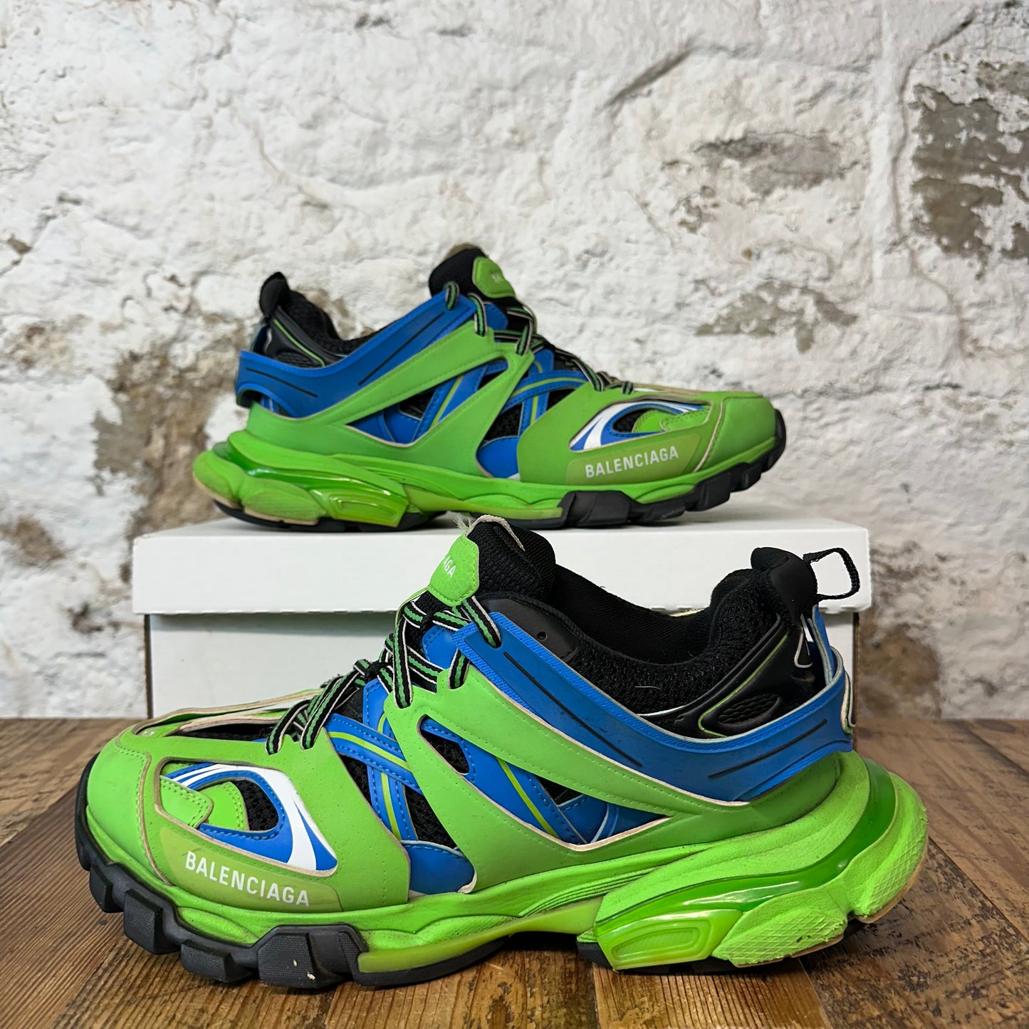 Balenciaga Track Runner Green Blue Black Sz 10 (43) No Box