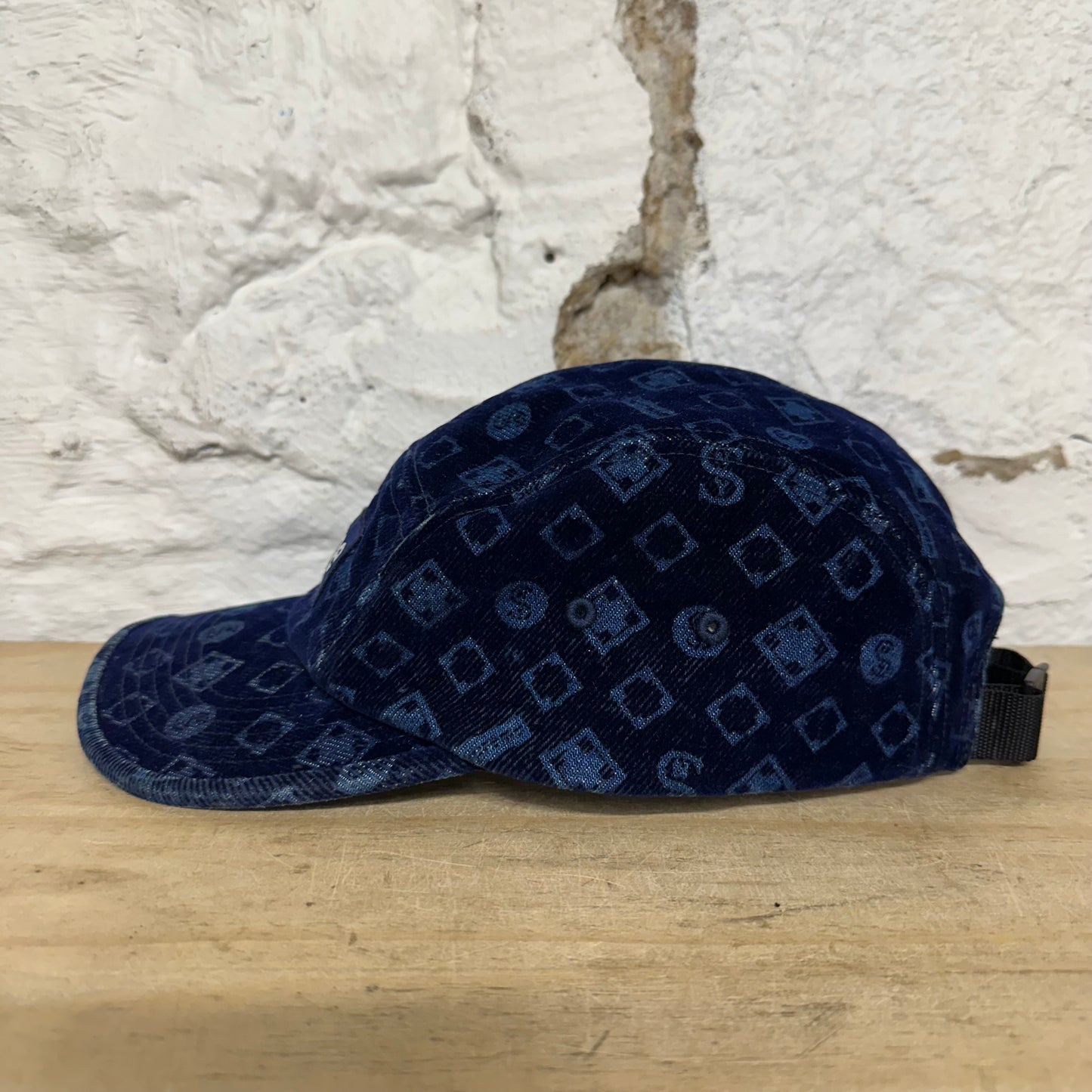 Supreme Flocked Denim Camp Hat