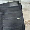 Amiri Black Core Logo Waxed Black Denim Jeans Sz 31