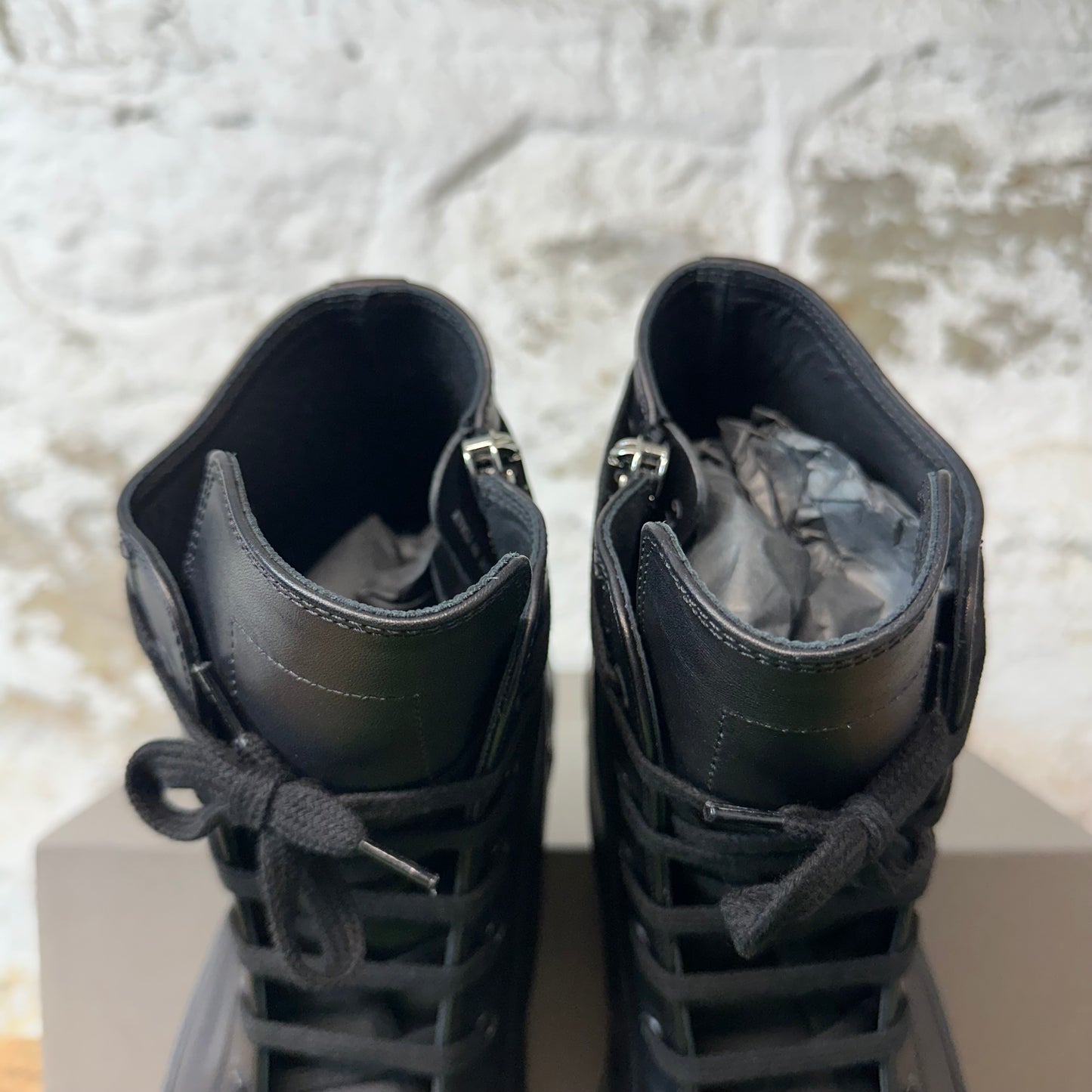 Rick Owens Triple Black Hollywood High Sneaker DS