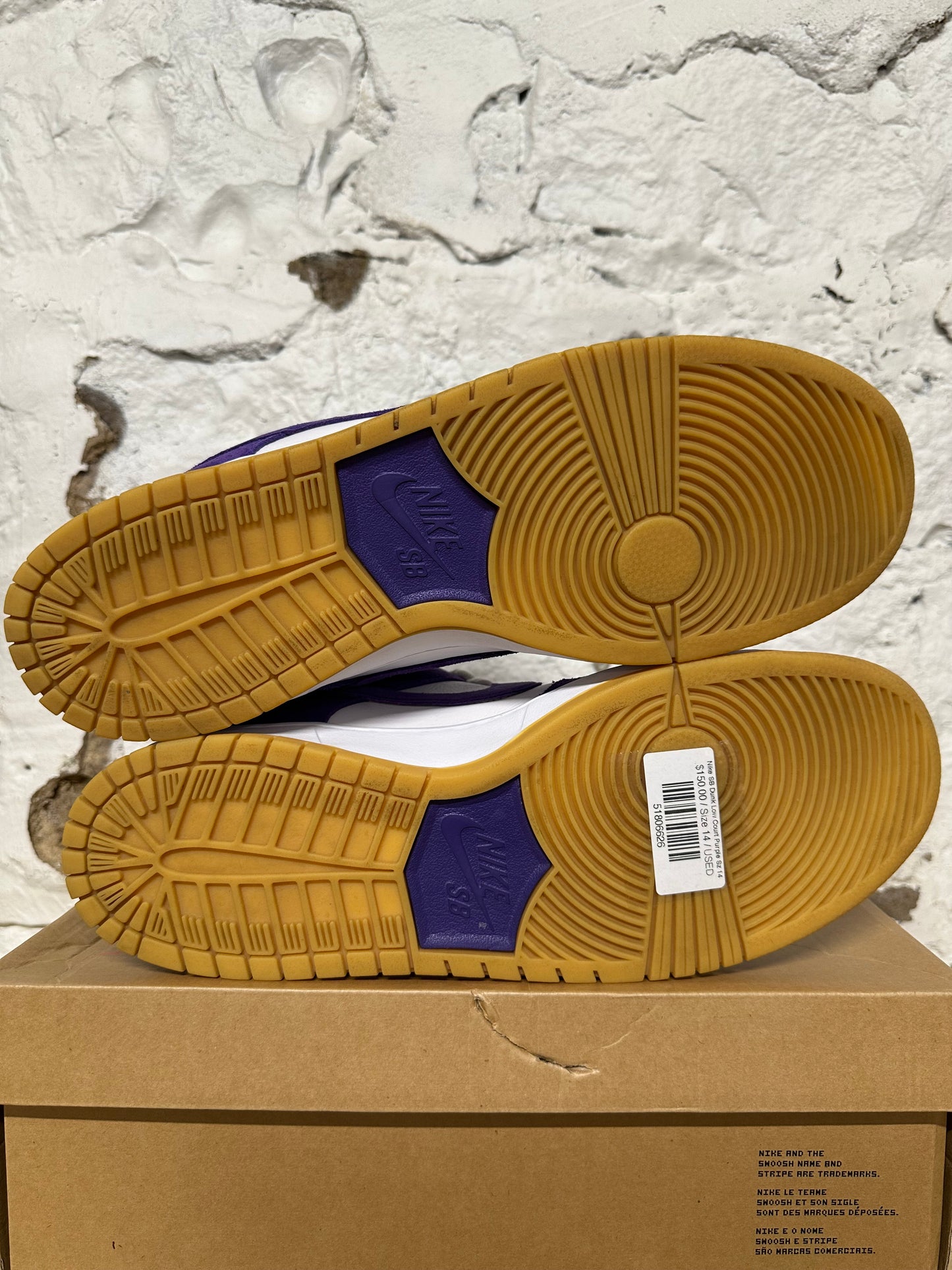 Nike SB Dunk Low Court Purple Sz 14