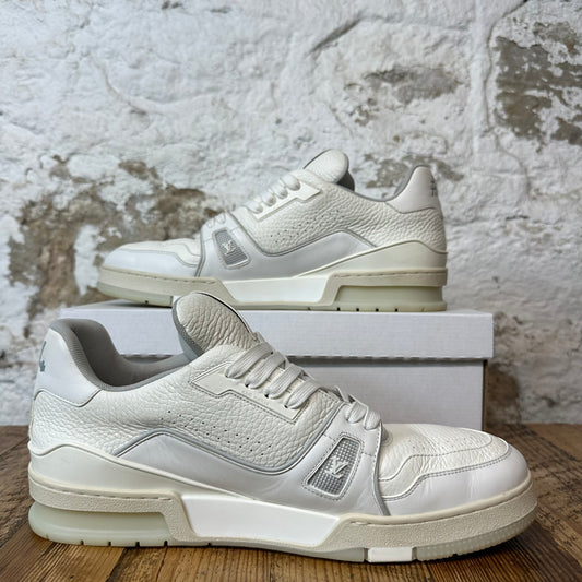 Louis Vuitton White Cream Trainer Sneaker Sz 11.5(10LV)
