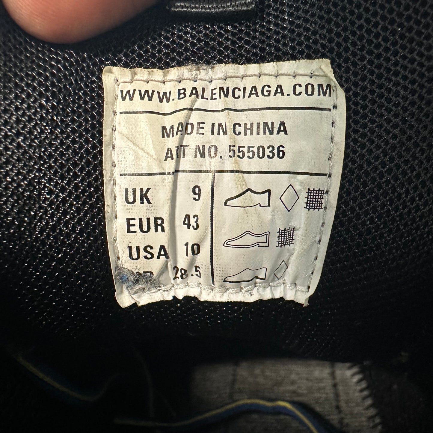 Balenciaga Track Runner LED Blue Black Yellow Sneaker Sz 10 (43)