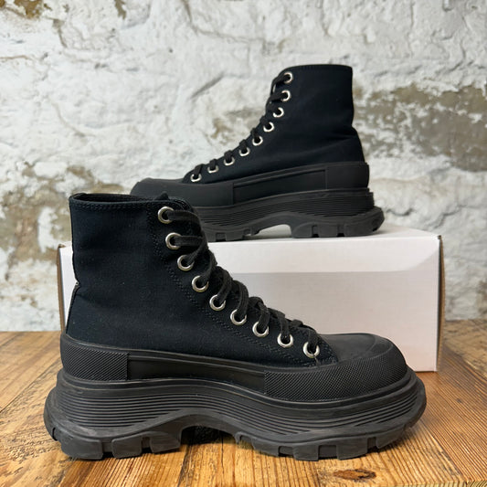 Alexander McQueen Triple Black Tread Boot Sz 4.5 (36.5)