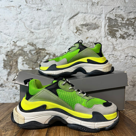 Balenciaga Triple S Green Yellow Black Sneaker Sz 7 (40)