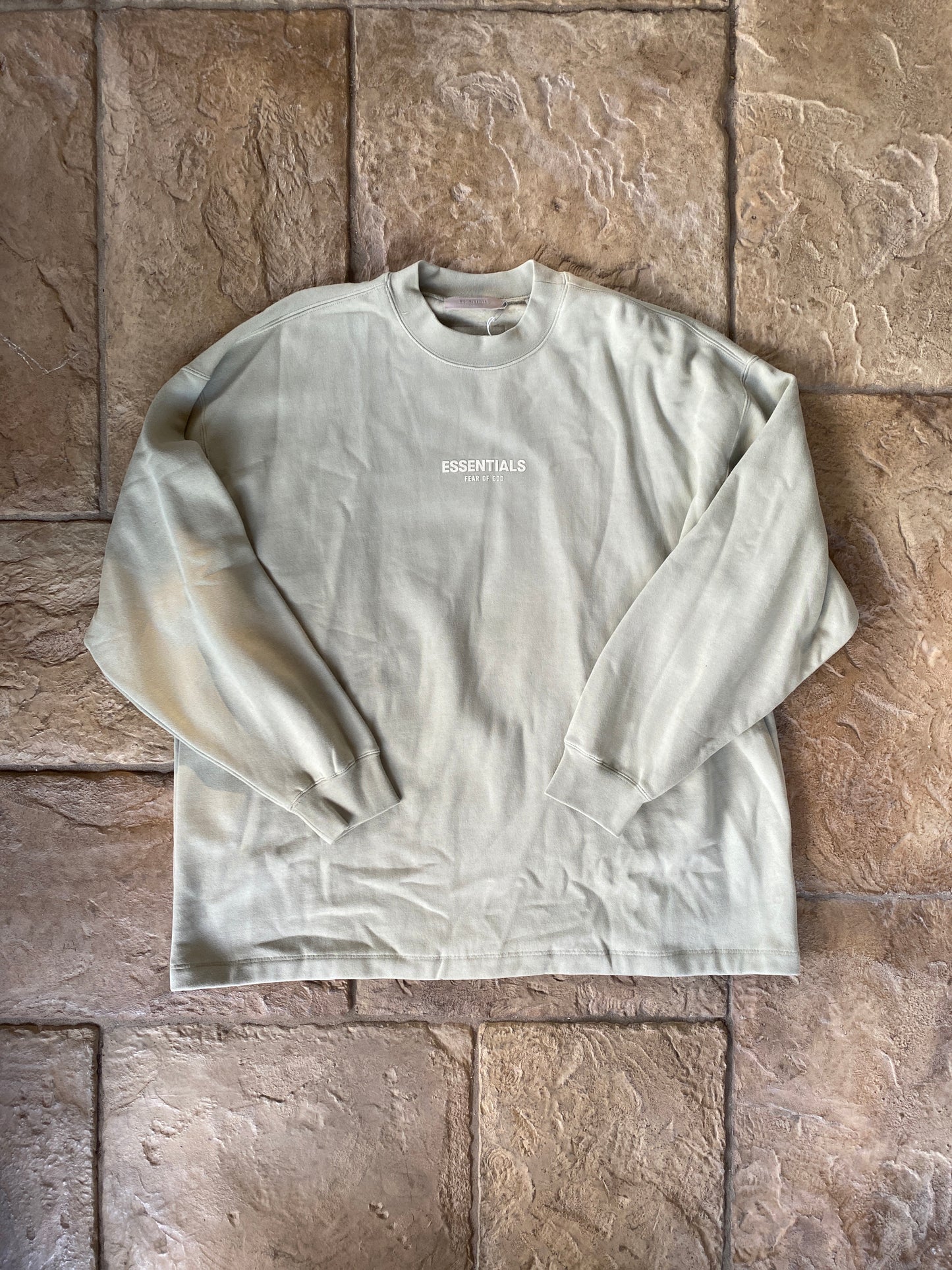 Fear of God Essentials Sea Foam Crewneck Sz XL DS
