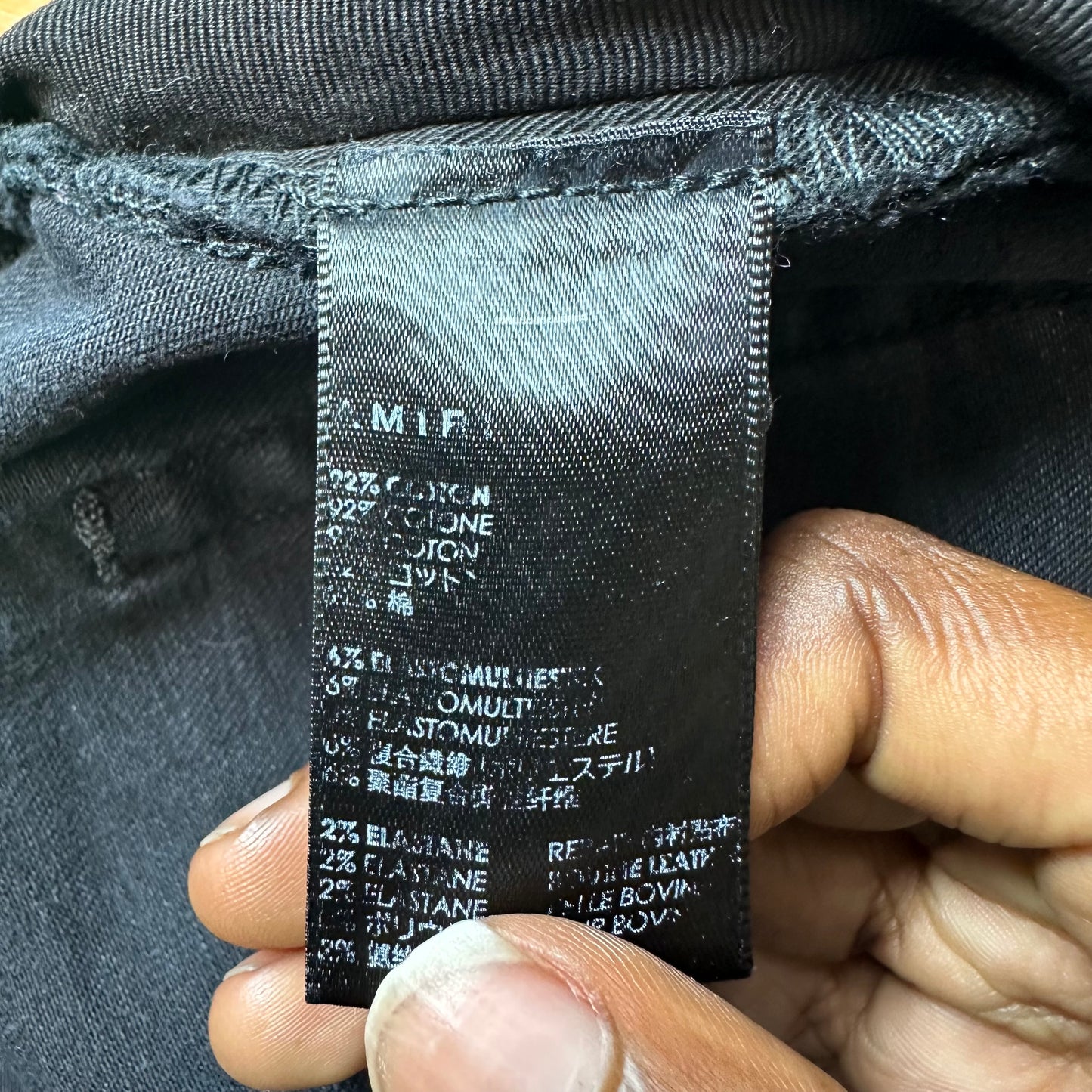 Amiri MX1 Camo Spell Black Denim Jeans Sz 30