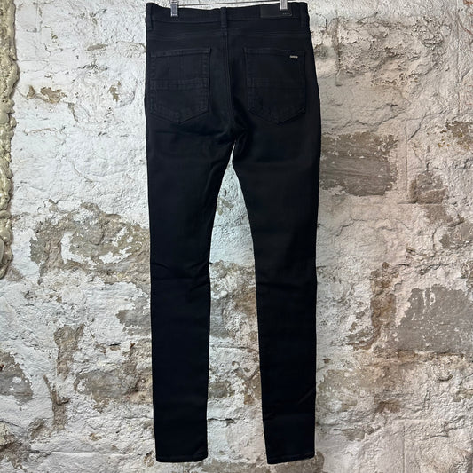 Amiri MX1 Green Paisley Black Denim Jeans Sz 30