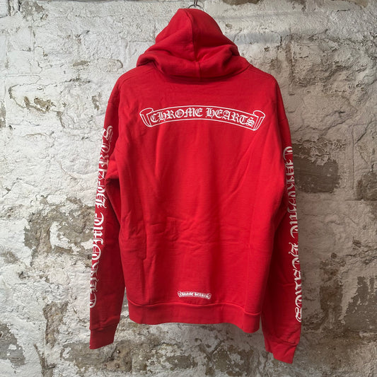 Chrome Hearts Scroll Hoodie Red Sz S