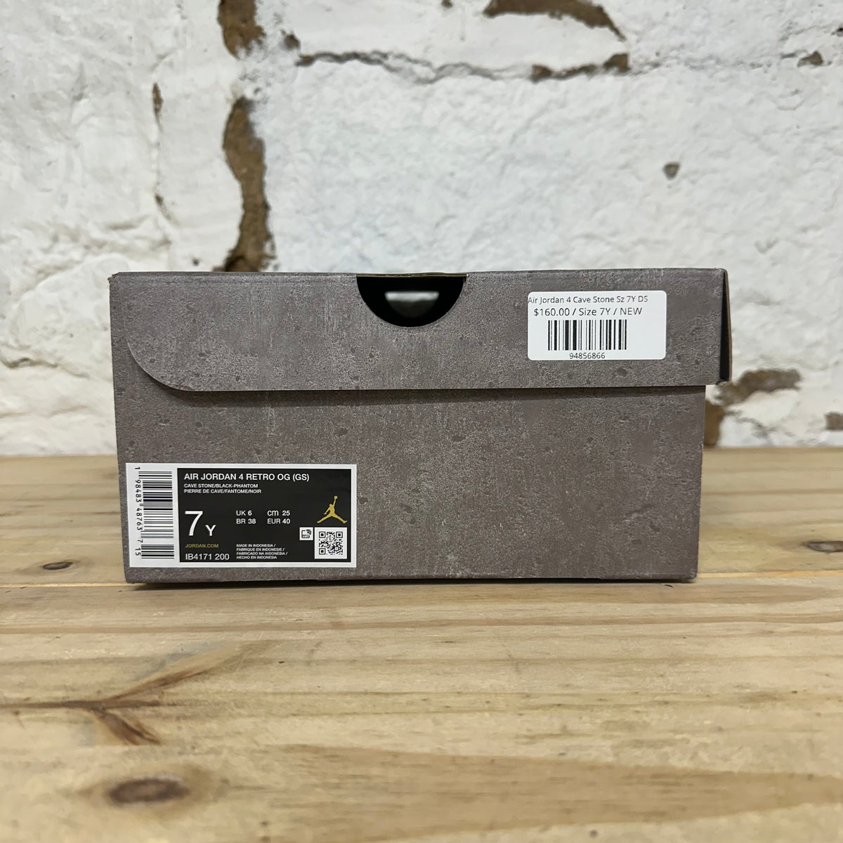 Air Jordan 4 Cave Stone Sz 7Y DS