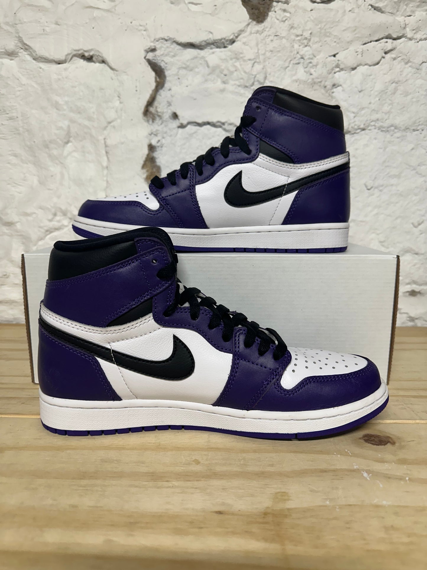 Air Jordan 1 High Court Purple White Sz 8