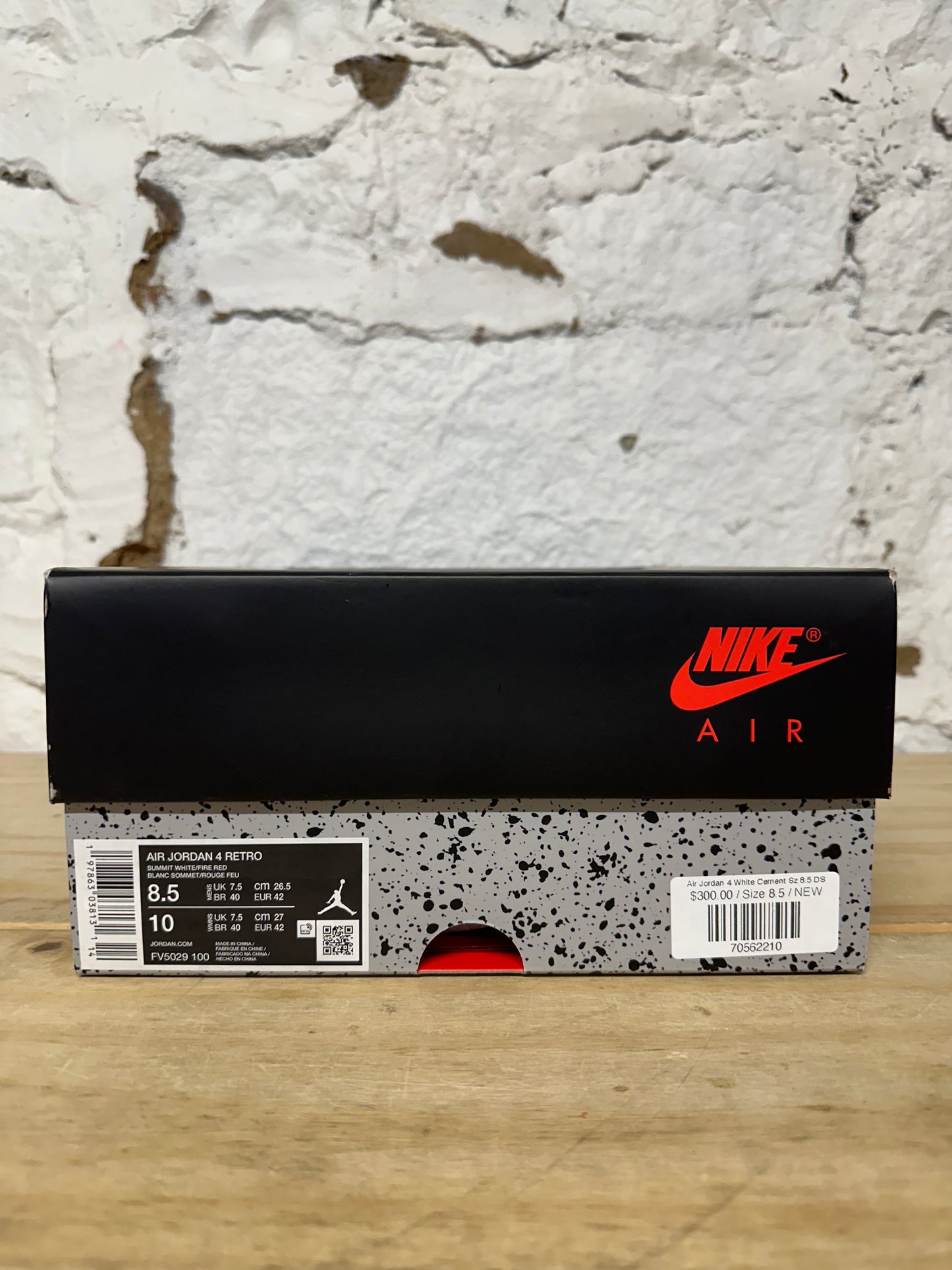 Air Jordan 4 White Cement Sz 8.5 DS