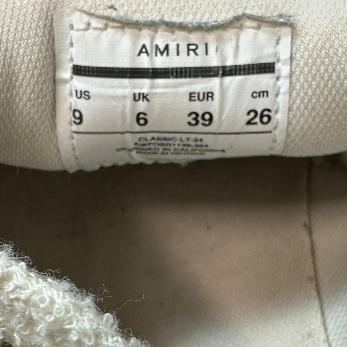 Amiri Classic Logo Wet Shimmer Sneaker Sz 6.5 (39)