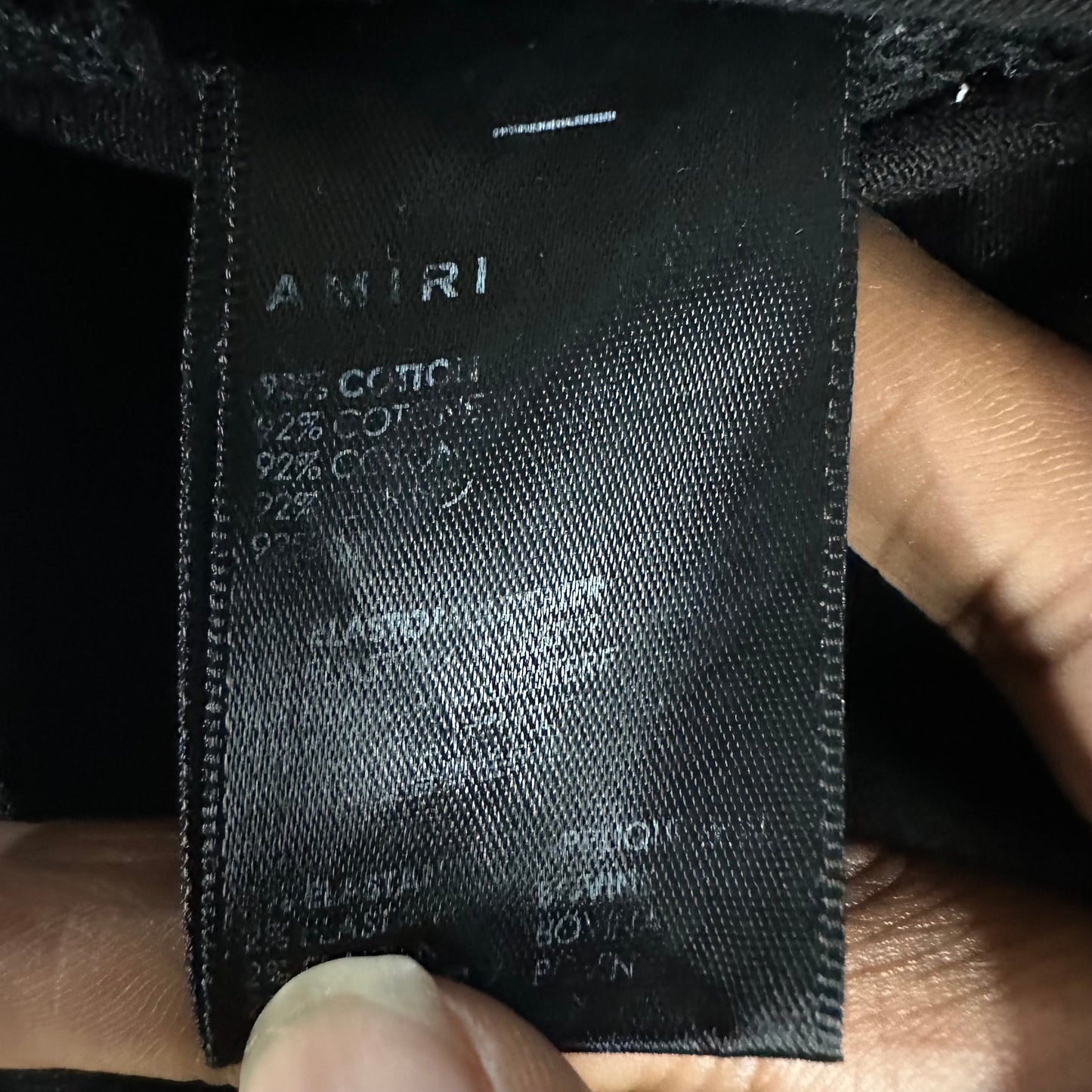 Amiri MX1 Black Leather Black Denim Jeans Sz 29