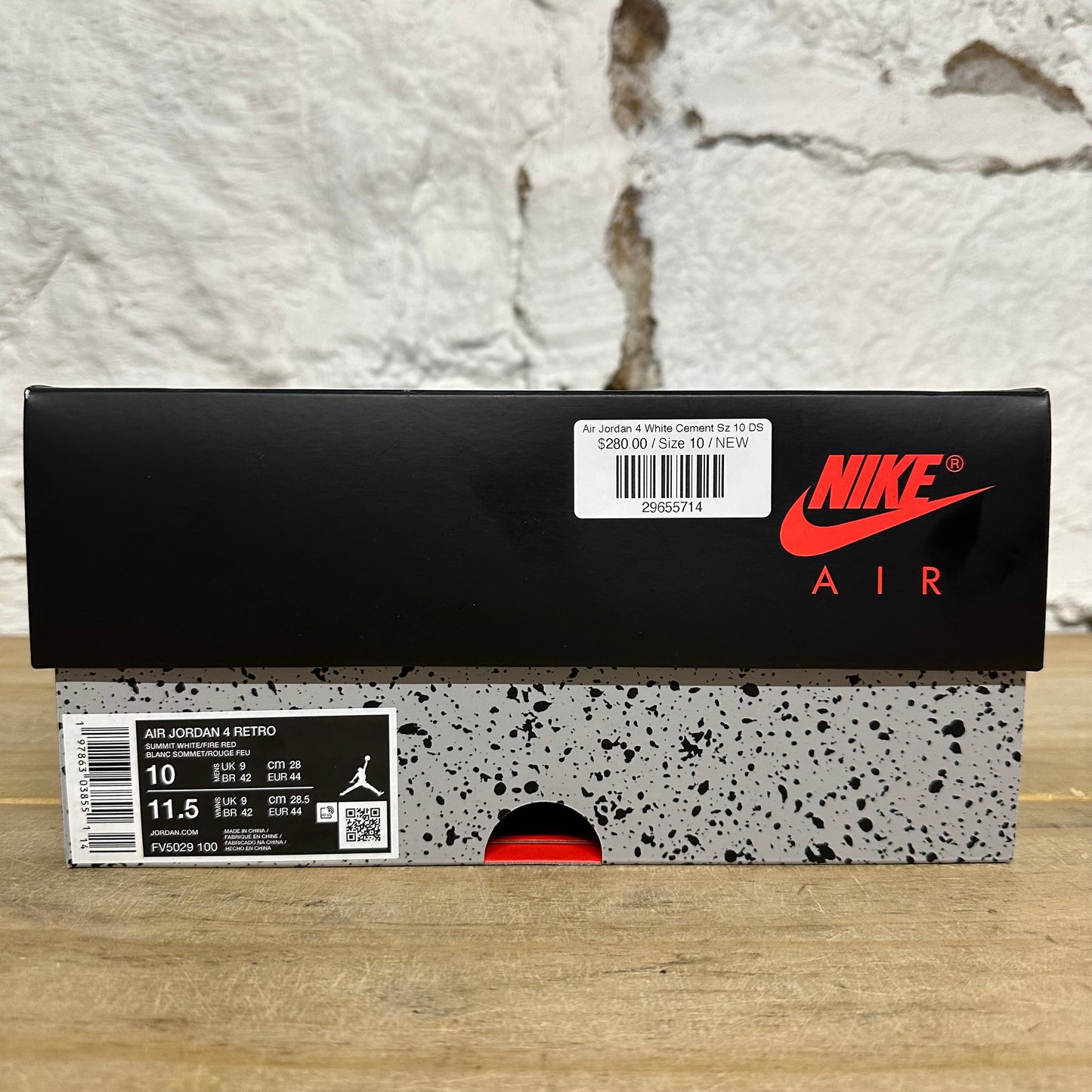 Air Jordan 4 White Cement Sz 10 DS