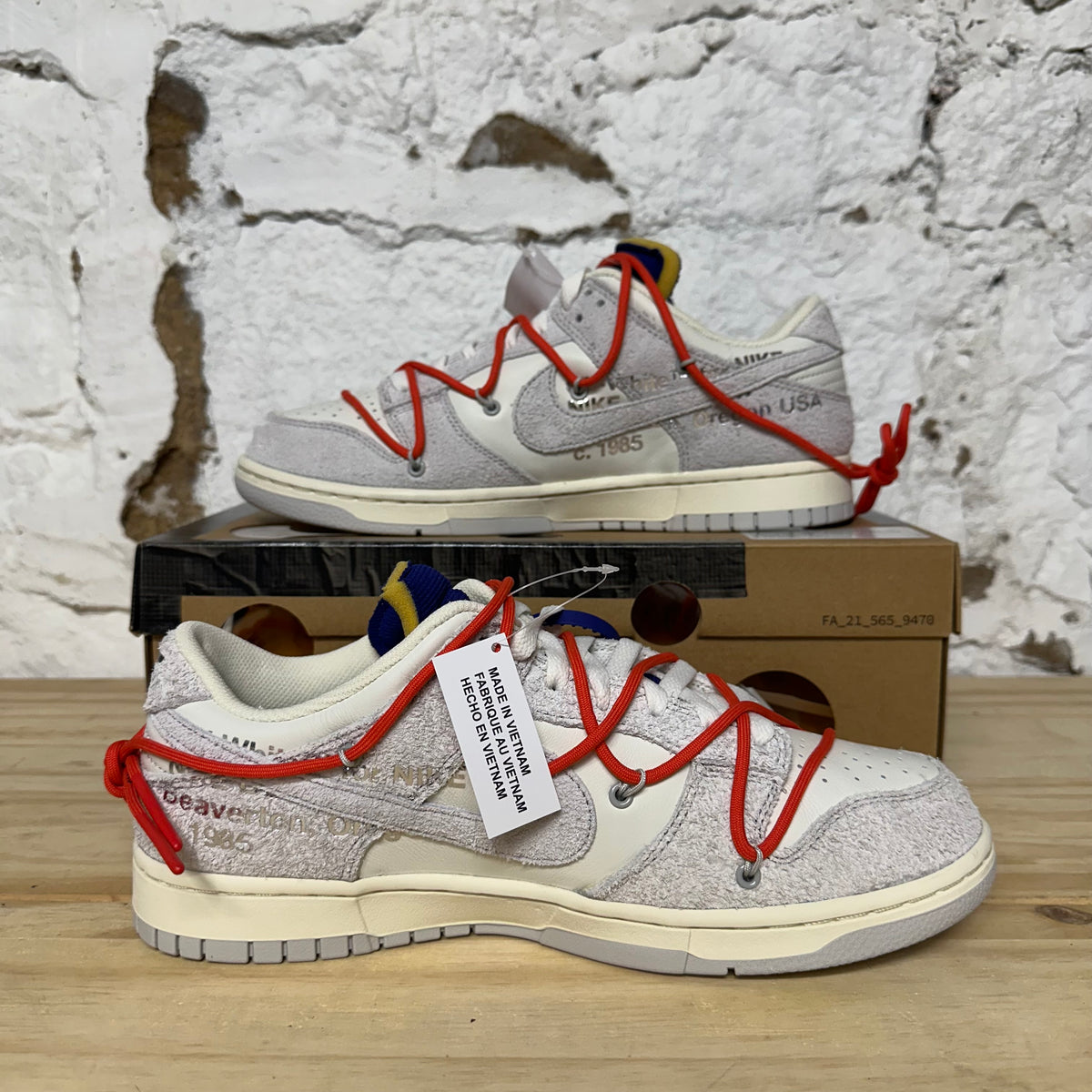 Nike Dunk Low Off-White Lot 13 Sz 10 DS
