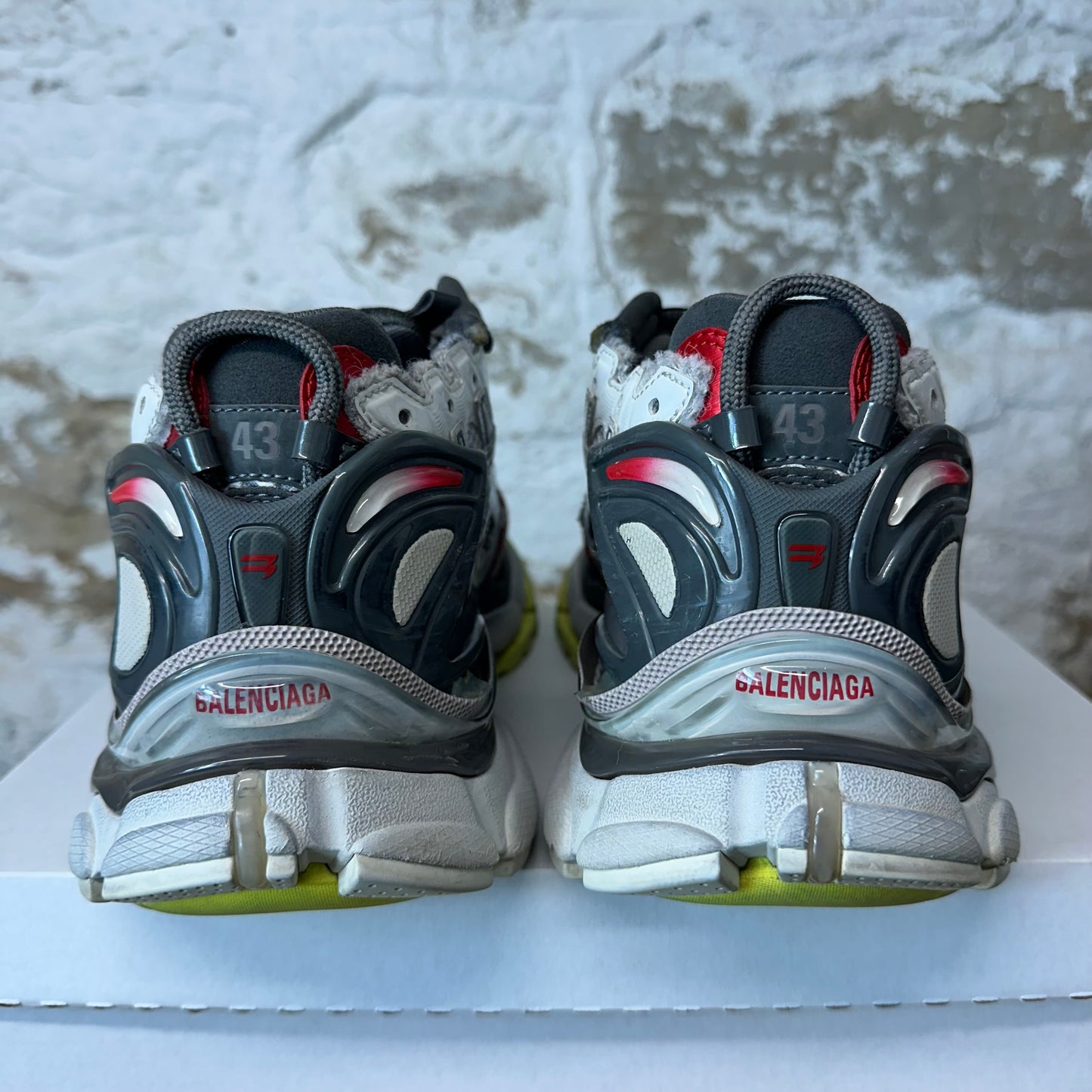 Balenciaga Runner Grey White Red Sneaker Sz 10 (43)