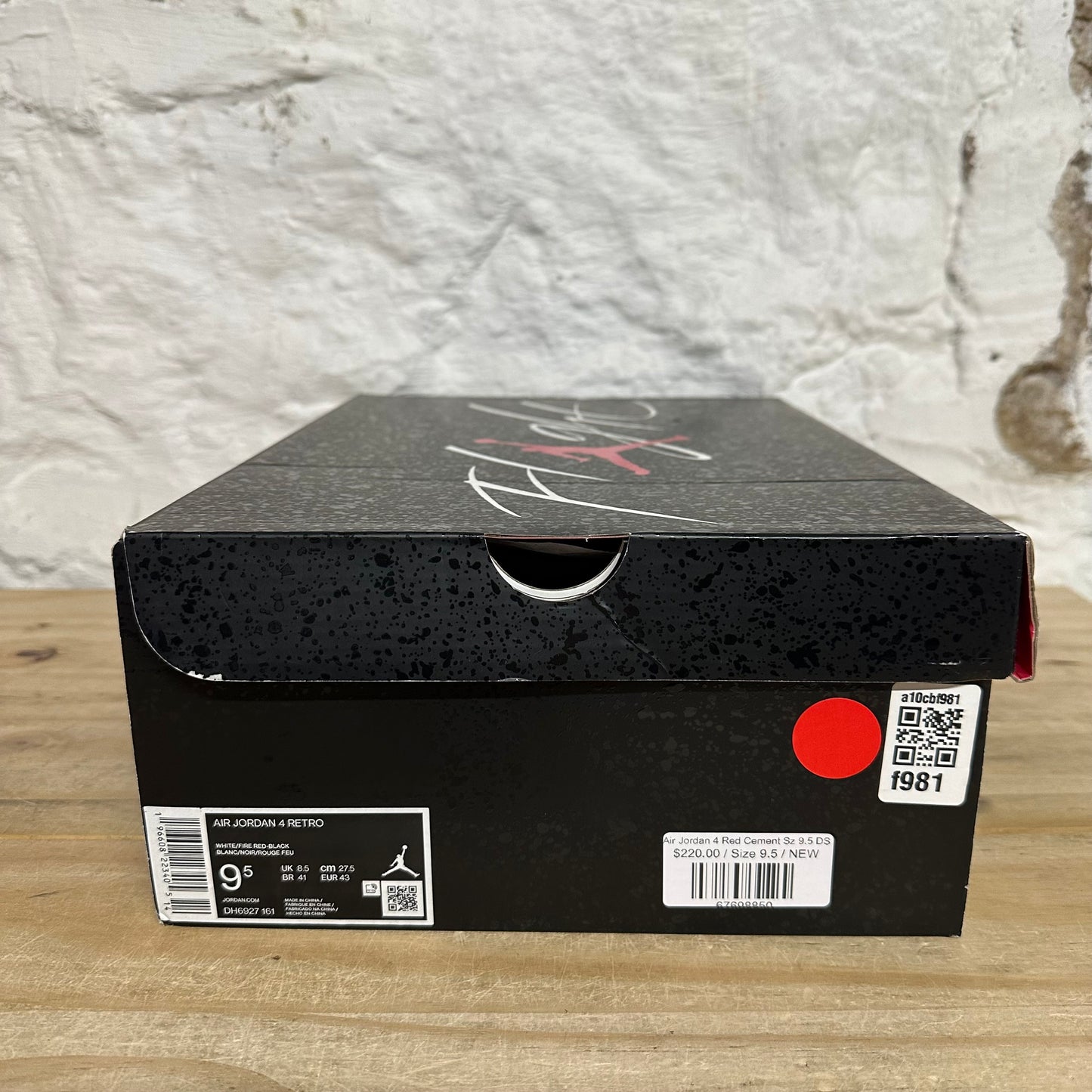 Air Jordan 4 Red Cement Sz 9.5 DS