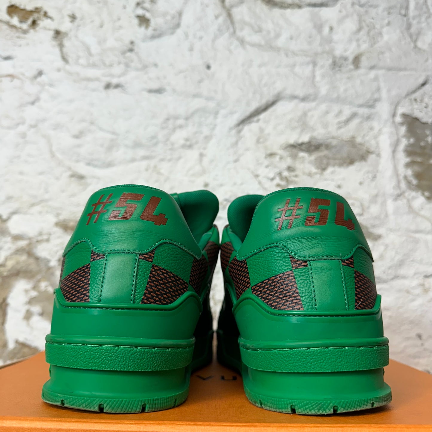 Louis Vuitton Damier Pop Green Trainer Sneaker Sz 11.5 (10LV)