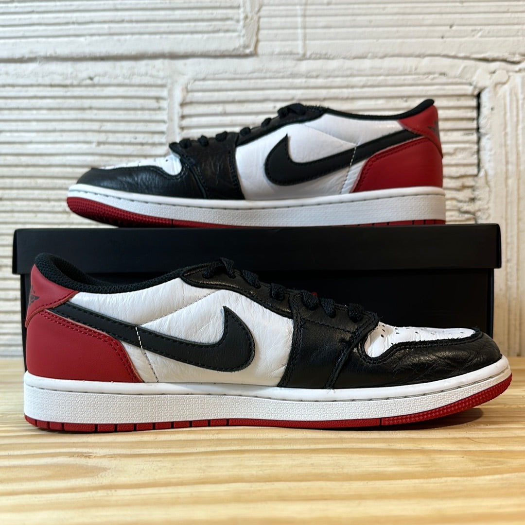 Air Jordan 1 Low Black Toe Sz 8