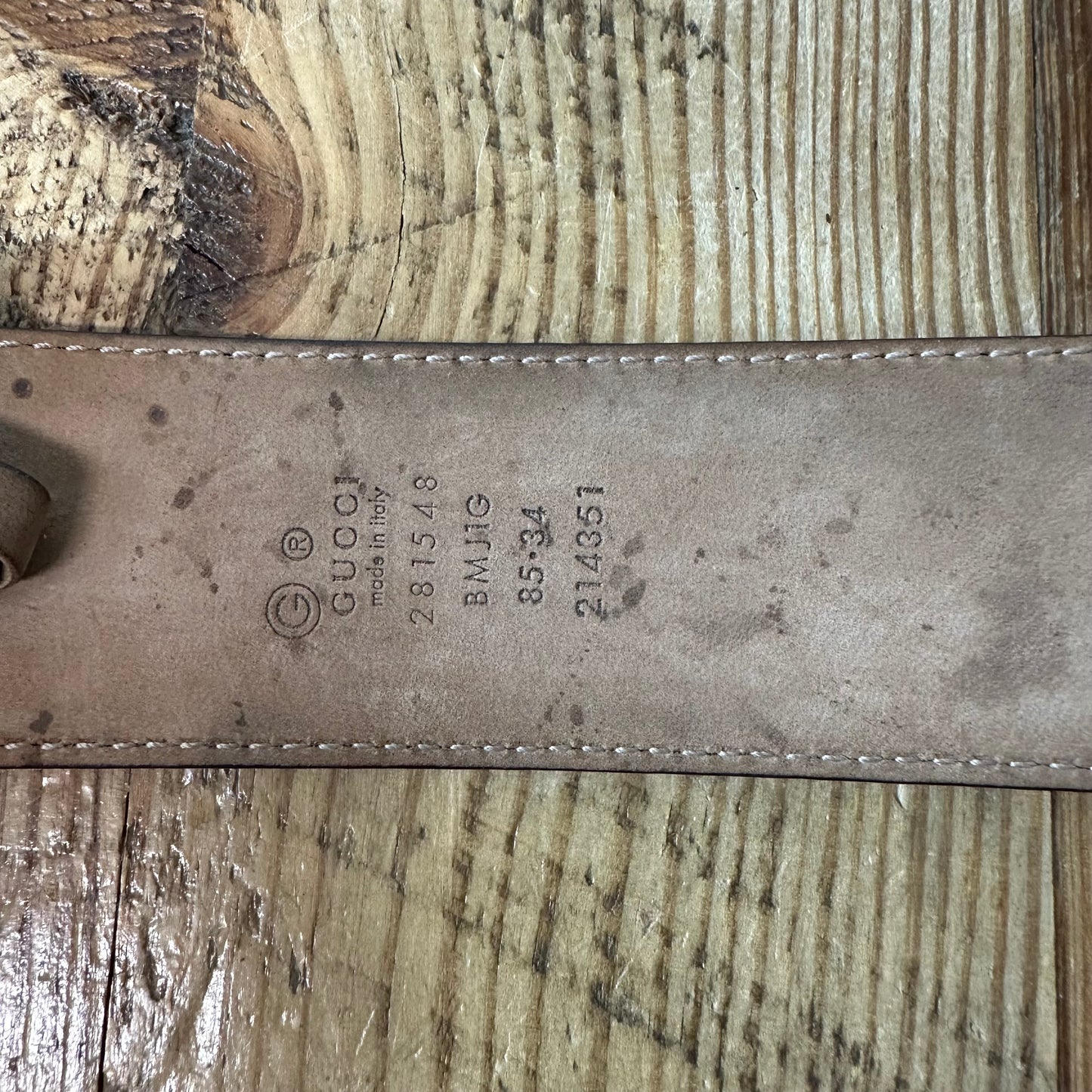 Gucci Orange GG Monogram Belt Sz (85/34)