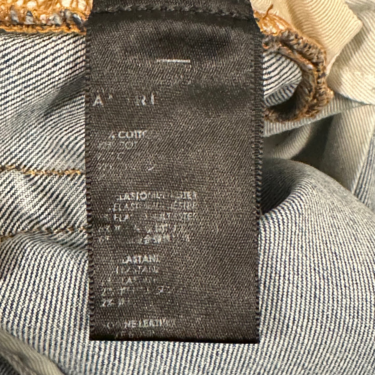 Amiri Vintage Stagger Logo Blue Denim Jeans Sz 32