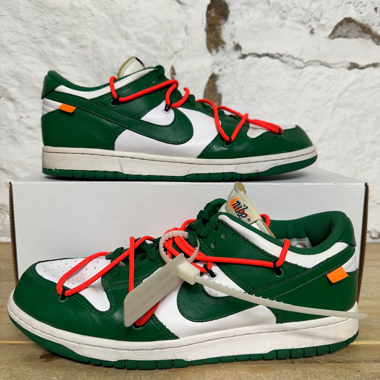 Nike Dunk Low Off-White Pine Green Sz 10.5