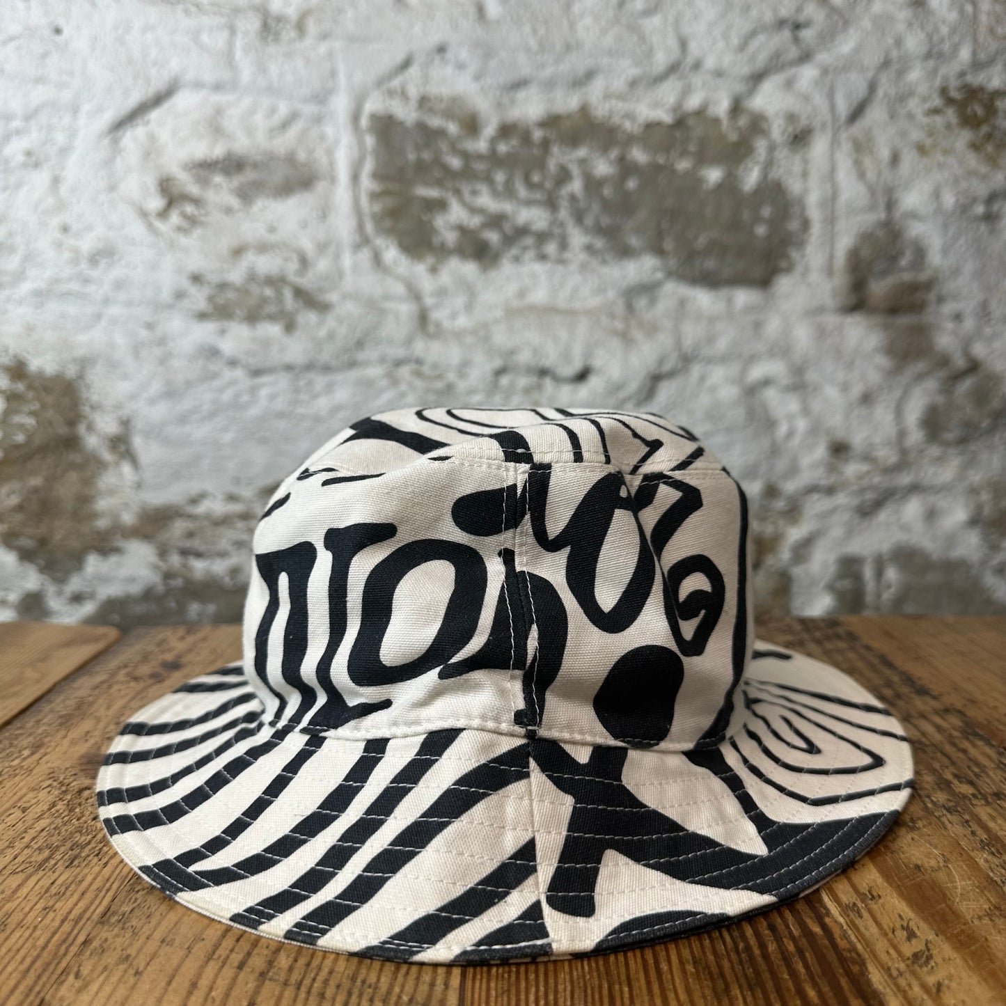 Dior Stussy Navy White Bucket Hat Sz M