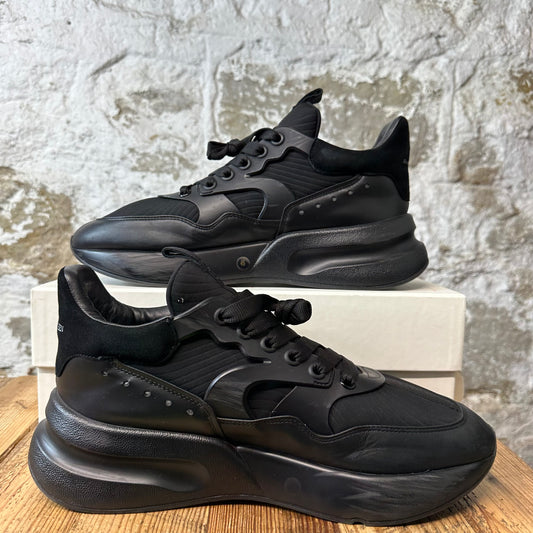 Alexander Mcqueen Triple Black Nappa Joey Sneaker Sz 12 (45)