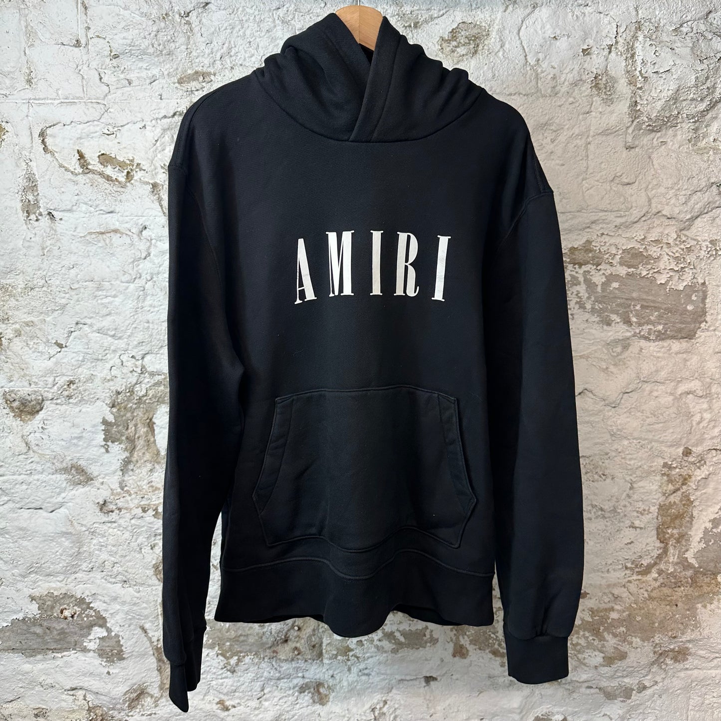 Amiri White Spell Black Hoodie Sz XL