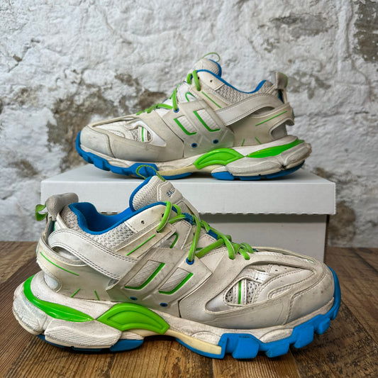 Balenciaga Track Runner White Green Blue Sz 9 (42) No Box