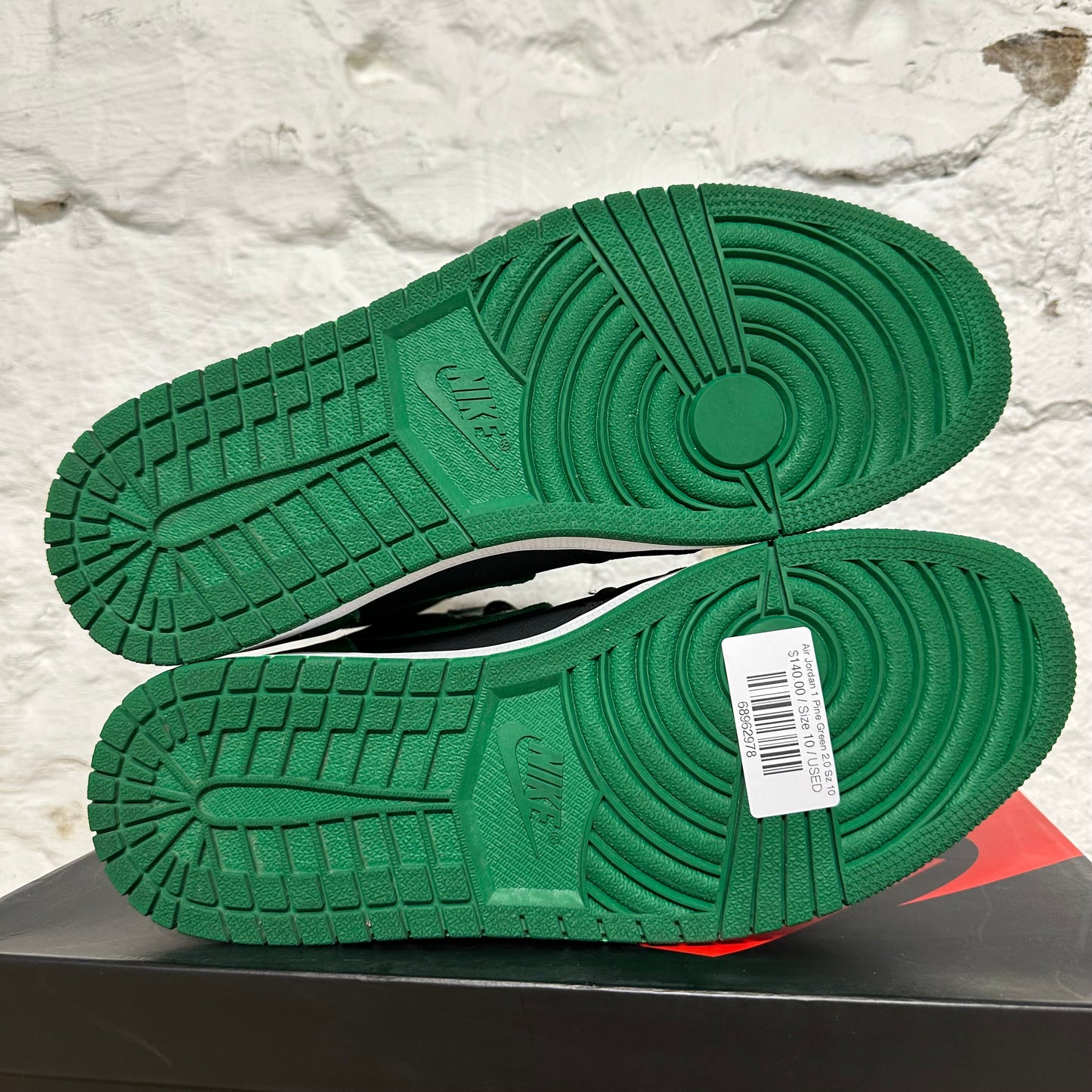 Air Jordan 1 High Pine Green Black Sz 10