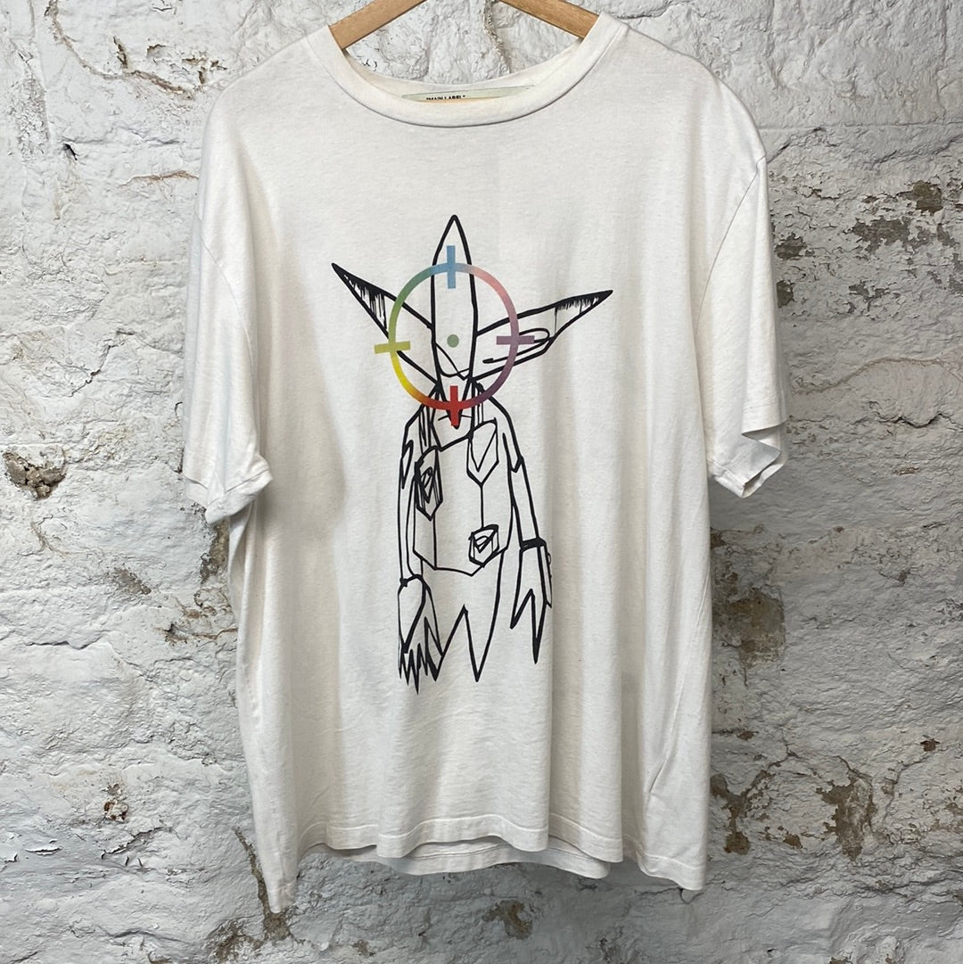 Off White Futura White T-shirt Sz S