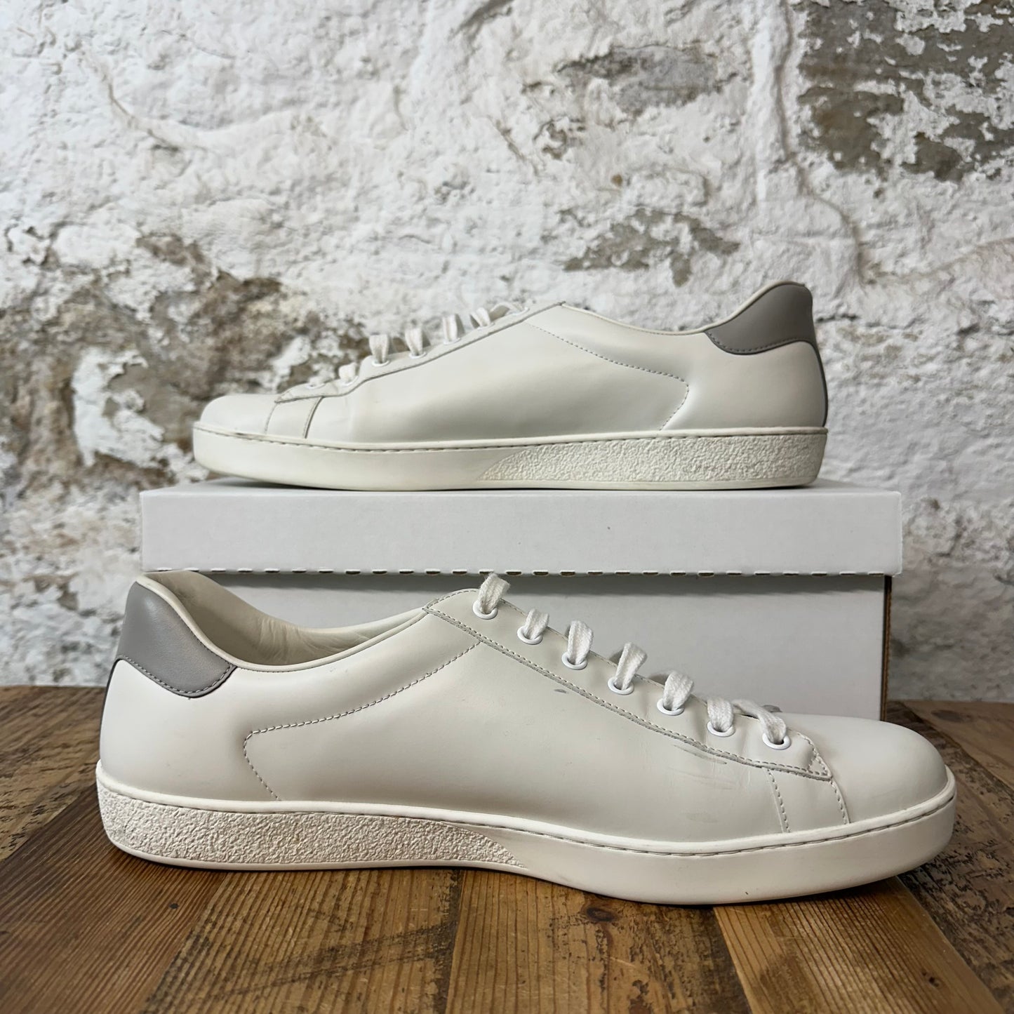 Gucci Ace Interlocking G White Low Sneaker Sz 13 No Box