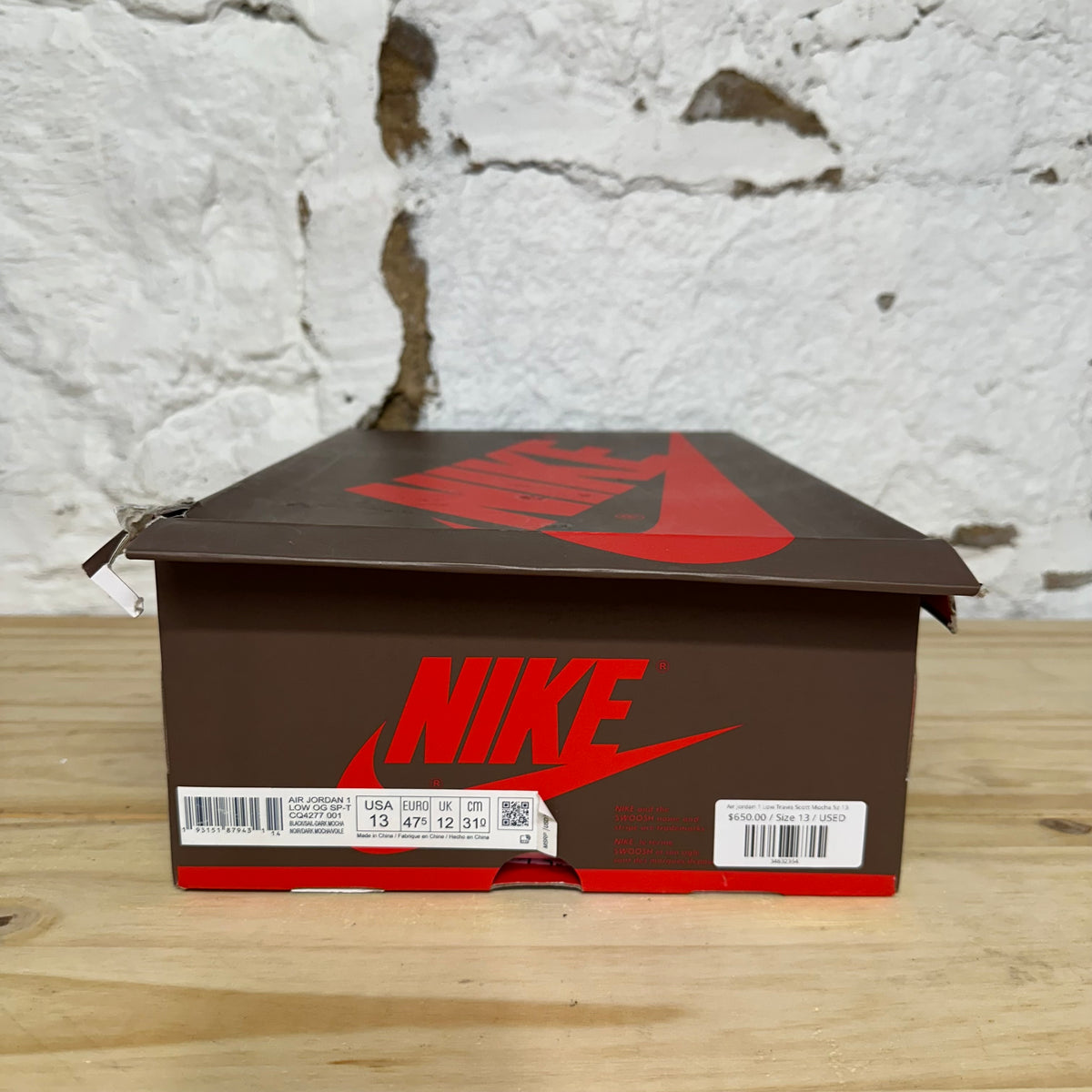 Air Jordan 1 Low Travis Scott Mocha Sz 13