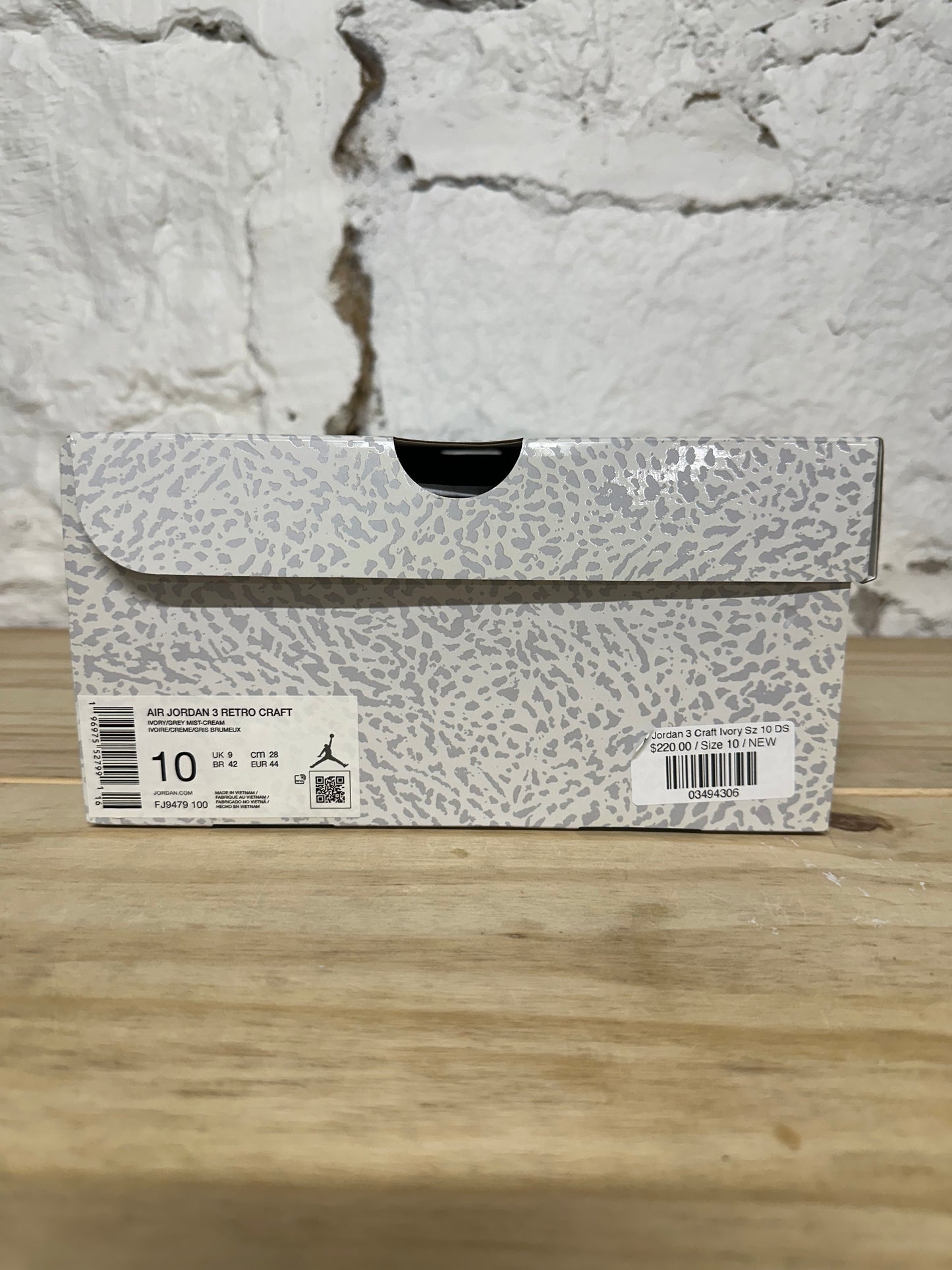 Air Jordan 3 Craft Ivory Sz 10 DS