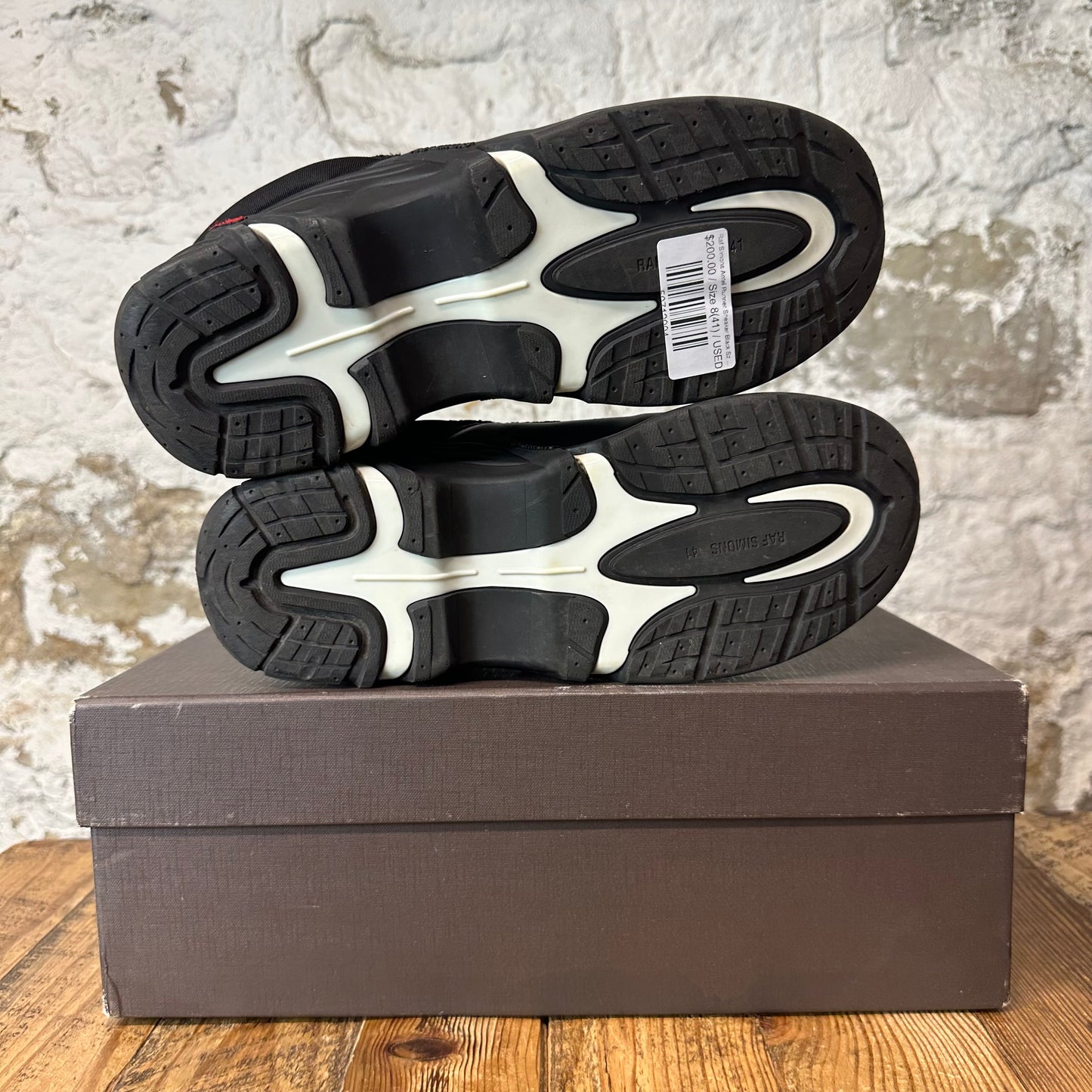 Raf Simons Antel Runner Sneaker Black Sz 8 (41)