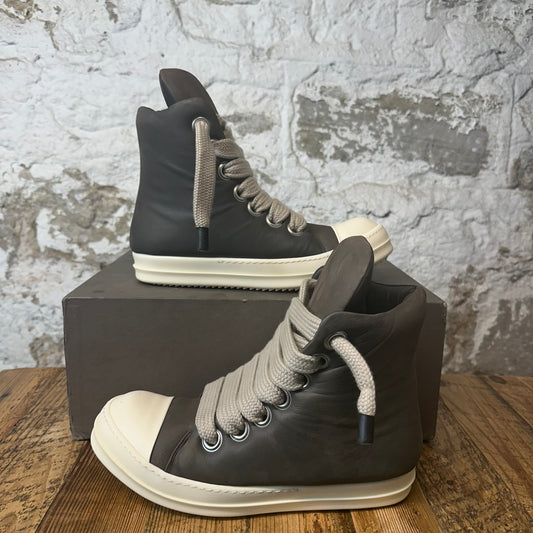 Rick Owens High Jumbo Lace Padded Dark Dust Milk Sneaker Sz 10 (43)
