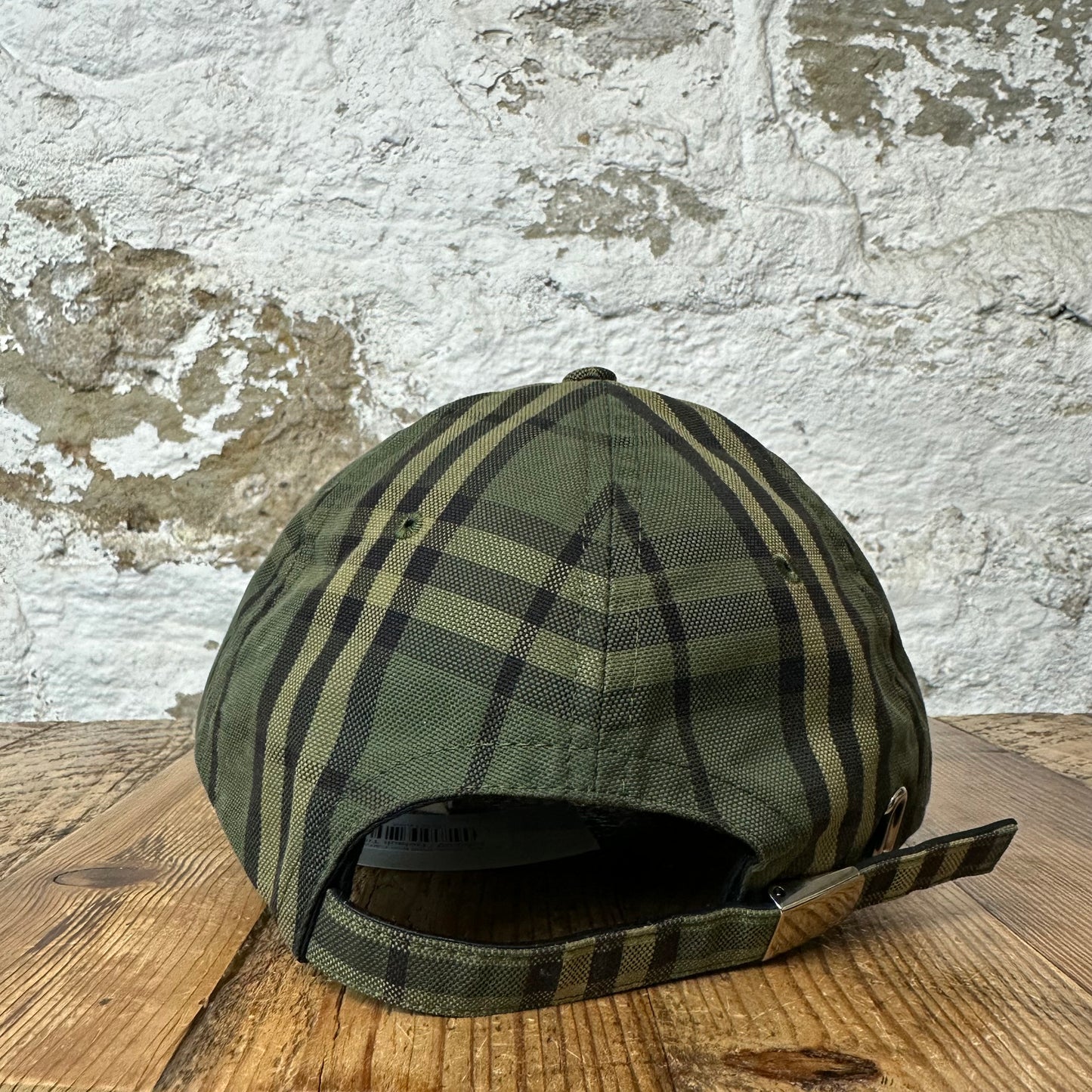 Burberry Green Plaid Icon Canvas Hat