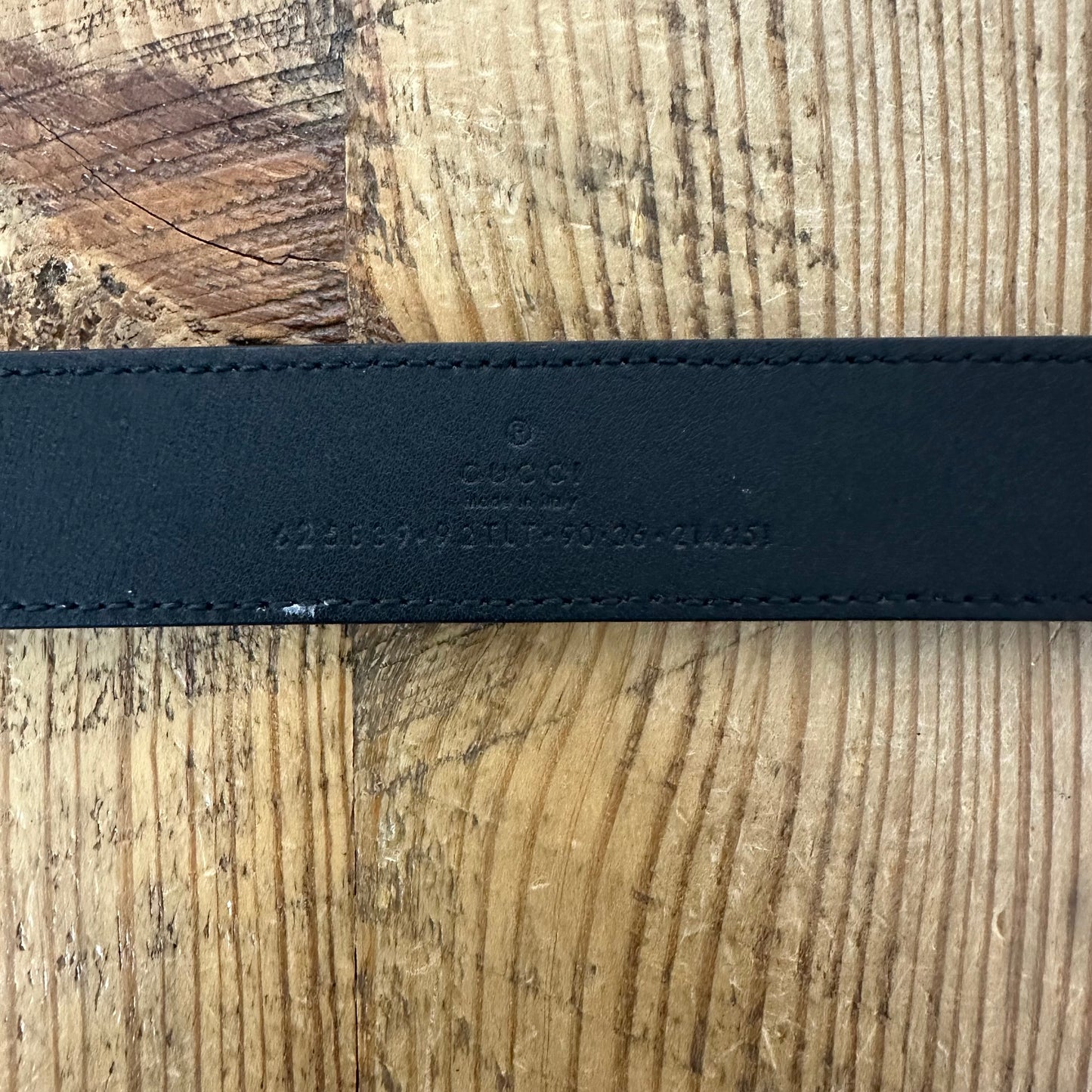 Gucci GG Monogram Gold Buckle Belt Sz (90/36) (Womens)