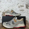 Gucci Ultrapace Silver White Sneaker Sz 5