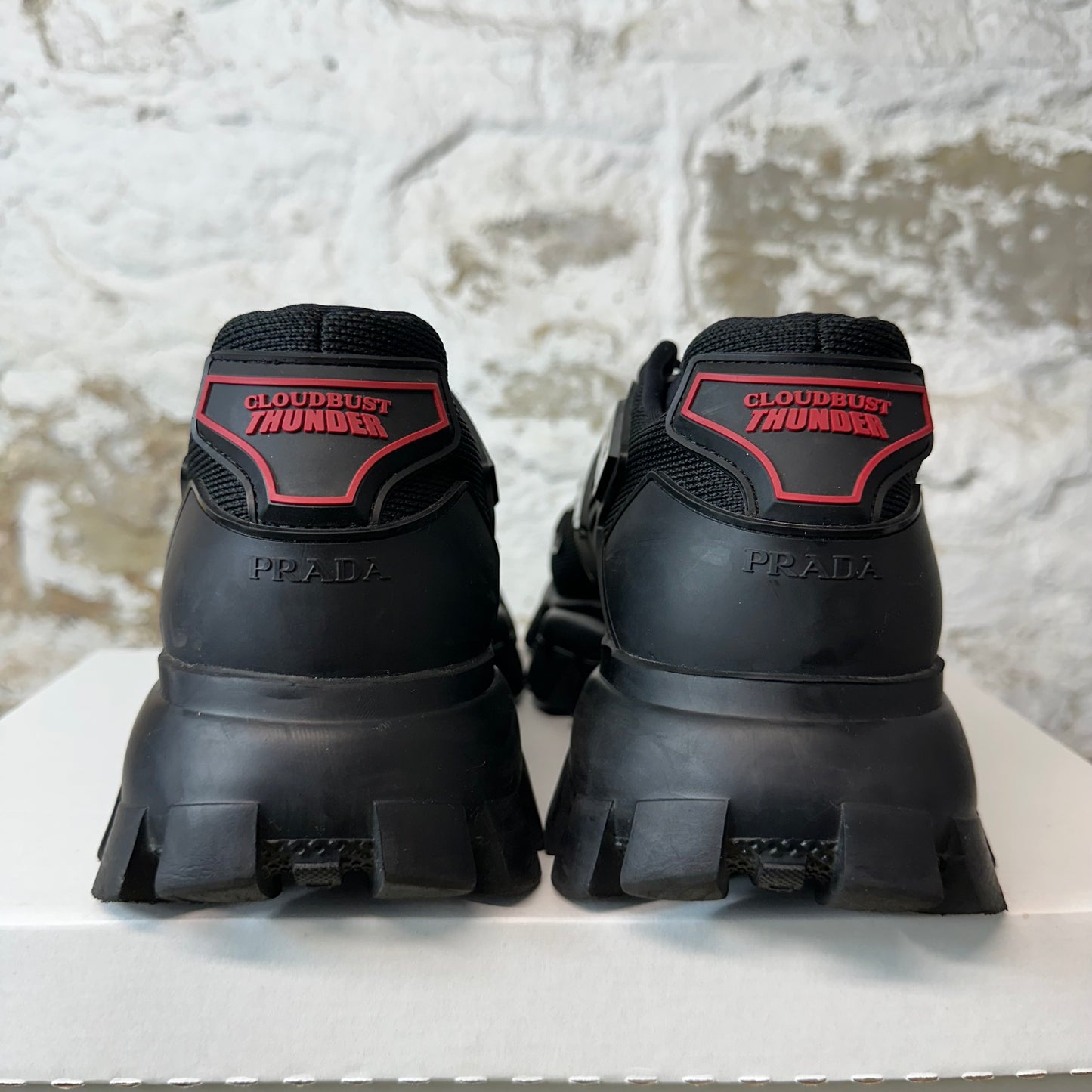Prada Cloudbust Thunder Triple Black Sneaker Sz 7