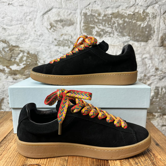 Lanvin Curb Lite Multicolor Lace Black Sneaker Sz 12 (45)