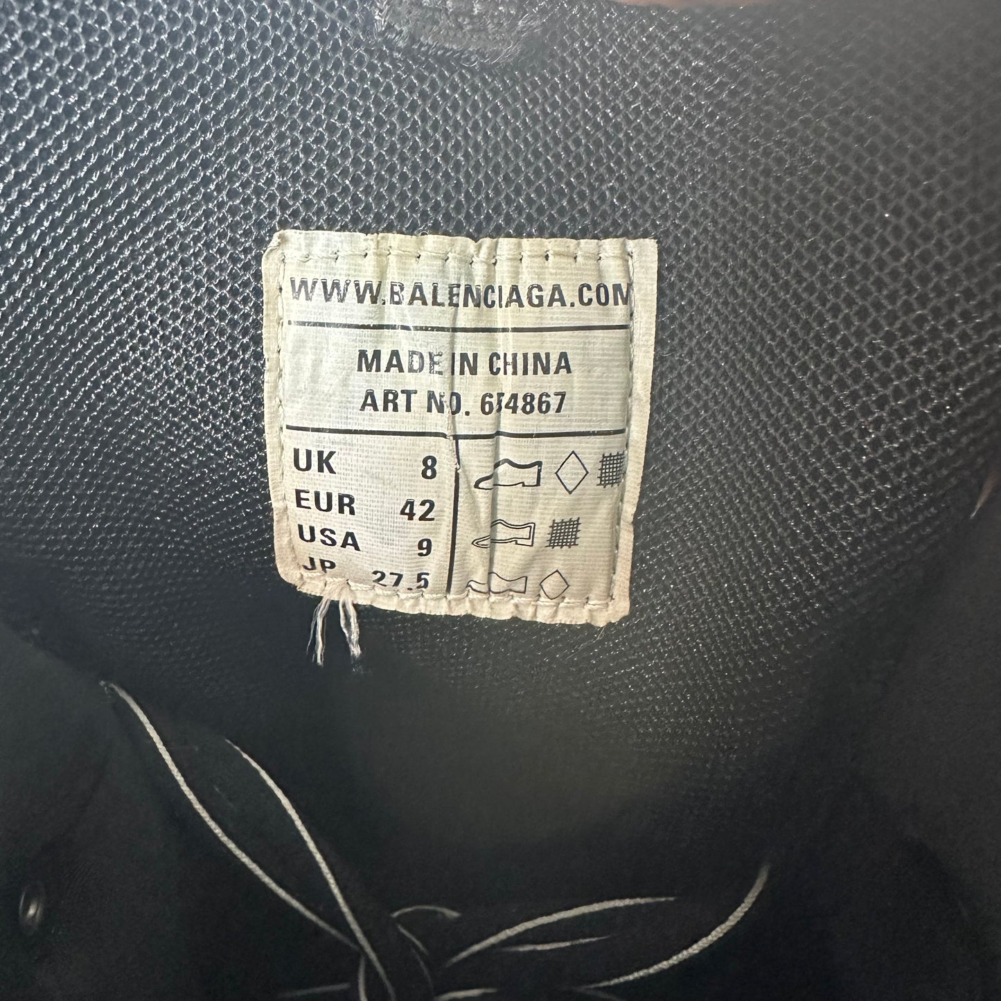 Balenciaga High Track Runner Triple Black Sneaker Sz 9 (42) No Box