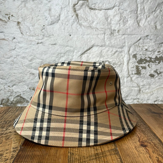Burberry Plaid Bucket Hat Sz M
