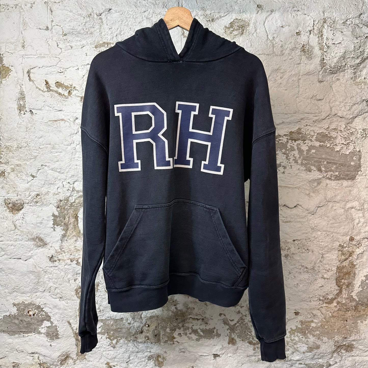 Rhude Blue RH Hoodie Navy Sz S