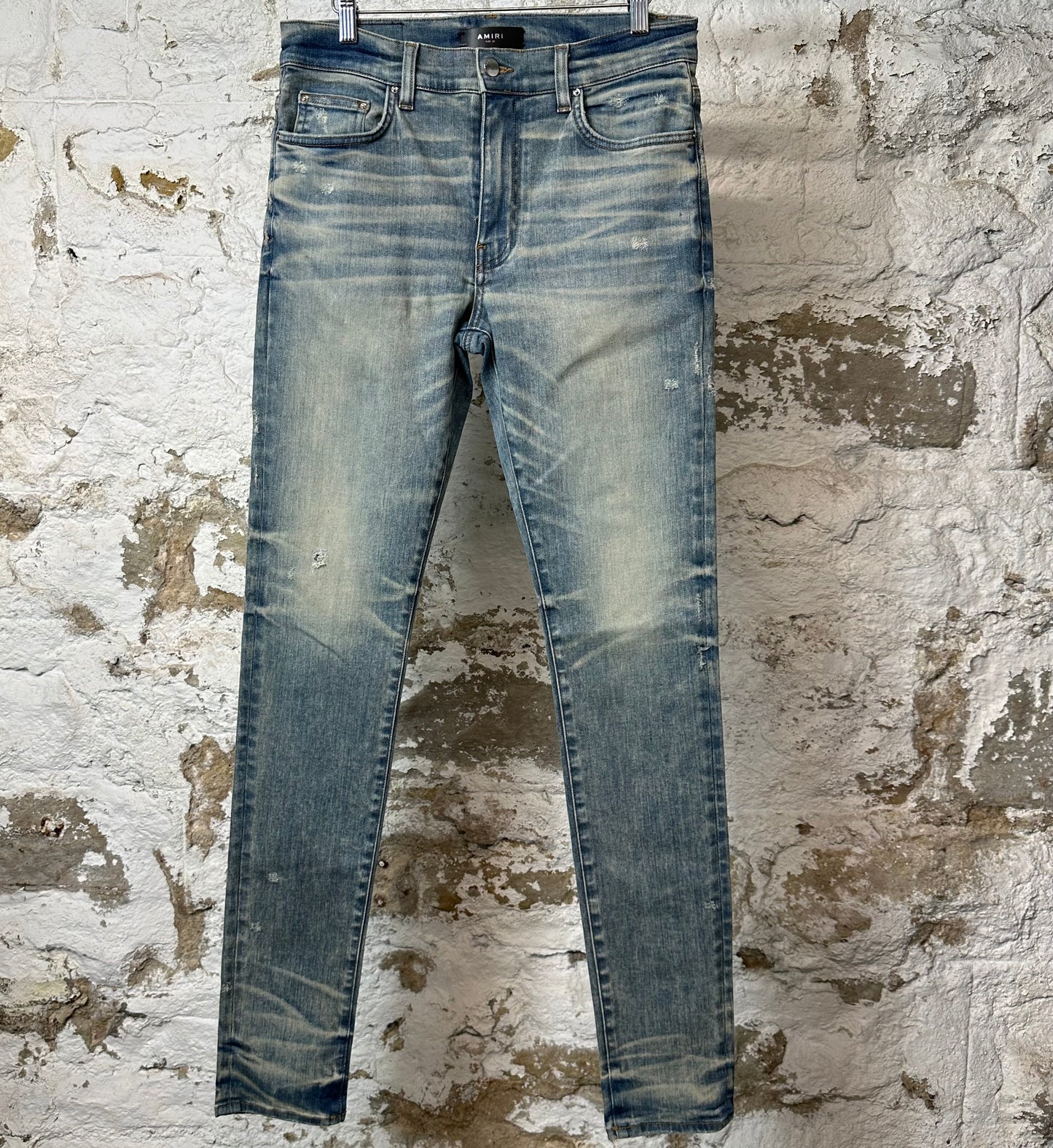 Amiri Plain Acid Blue Denim Jeans Sz 32