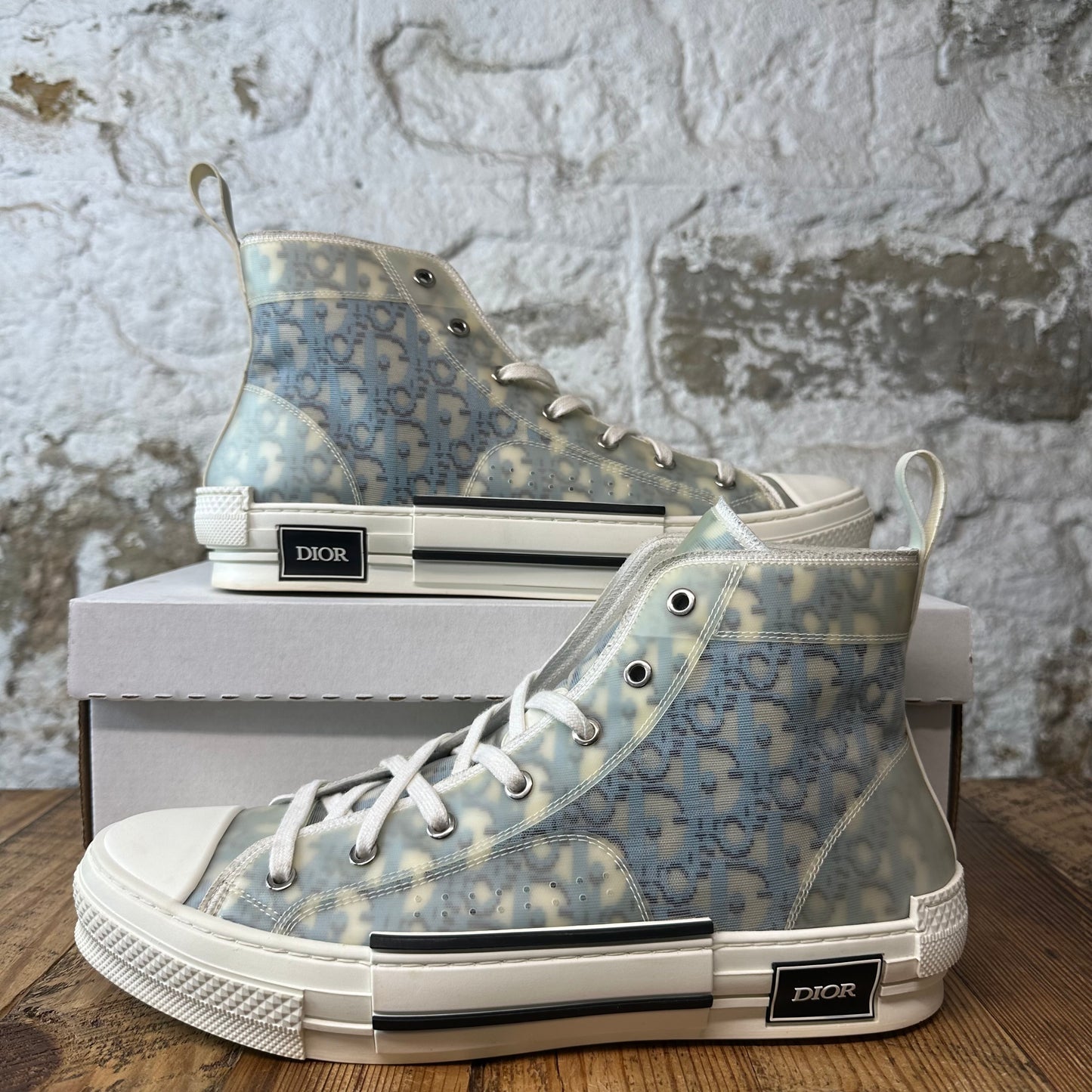 Dior B23 High Blue Oblique White Sneaker Sz 11 (44)