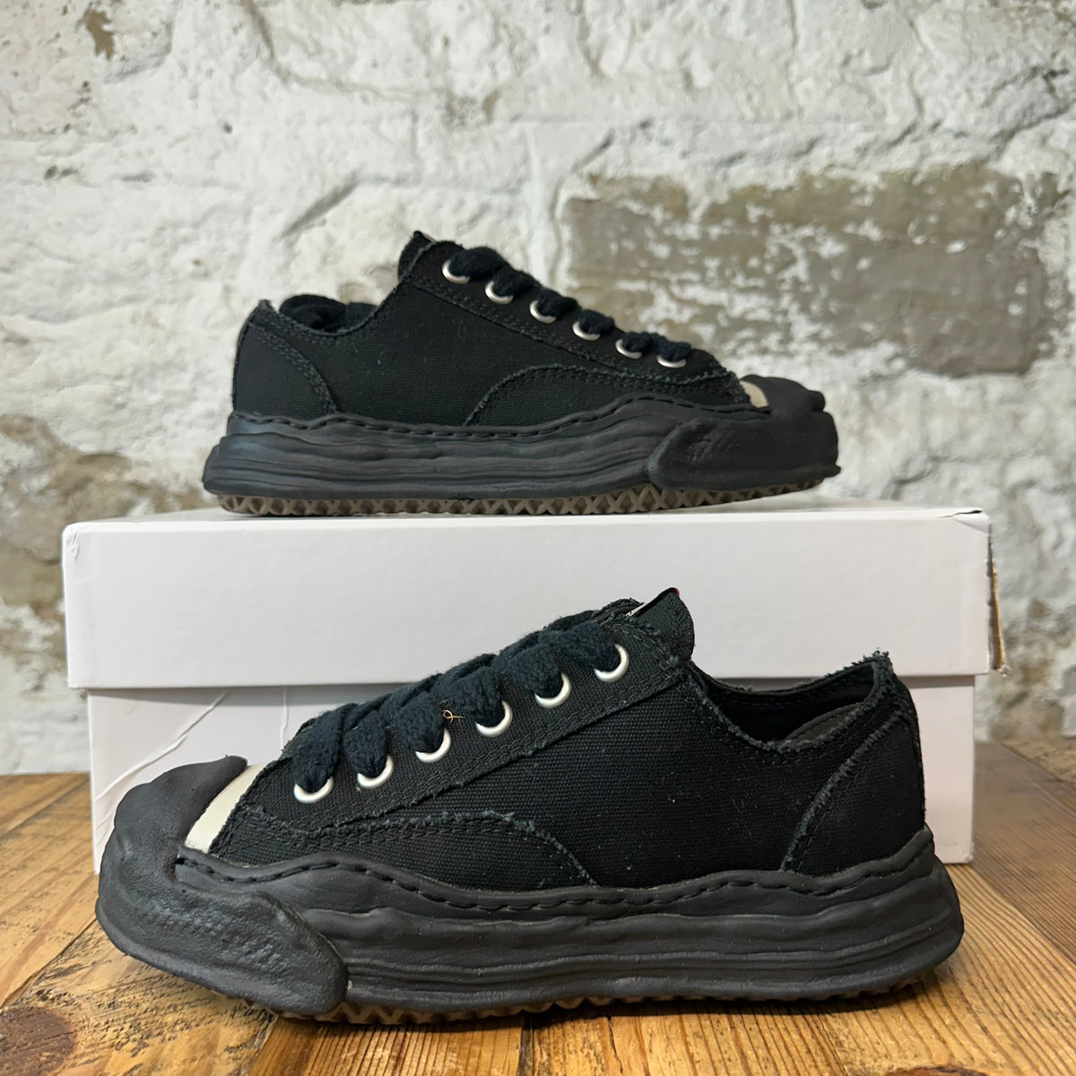 Maison Mihara Triple Black Hank Sneaker Sz 6 (38)